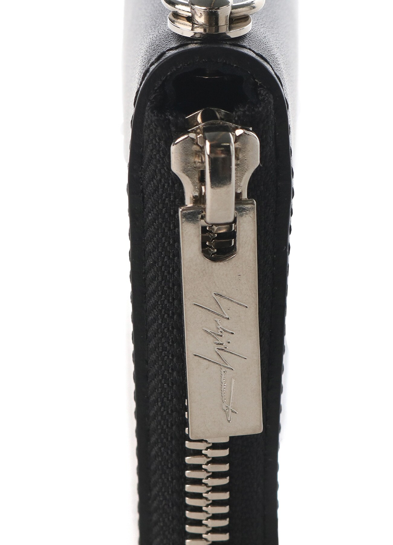 Thick Unfinished Leather Zip Wallet L Free Size Black Vintage The Shop Yohji Yamamoto
