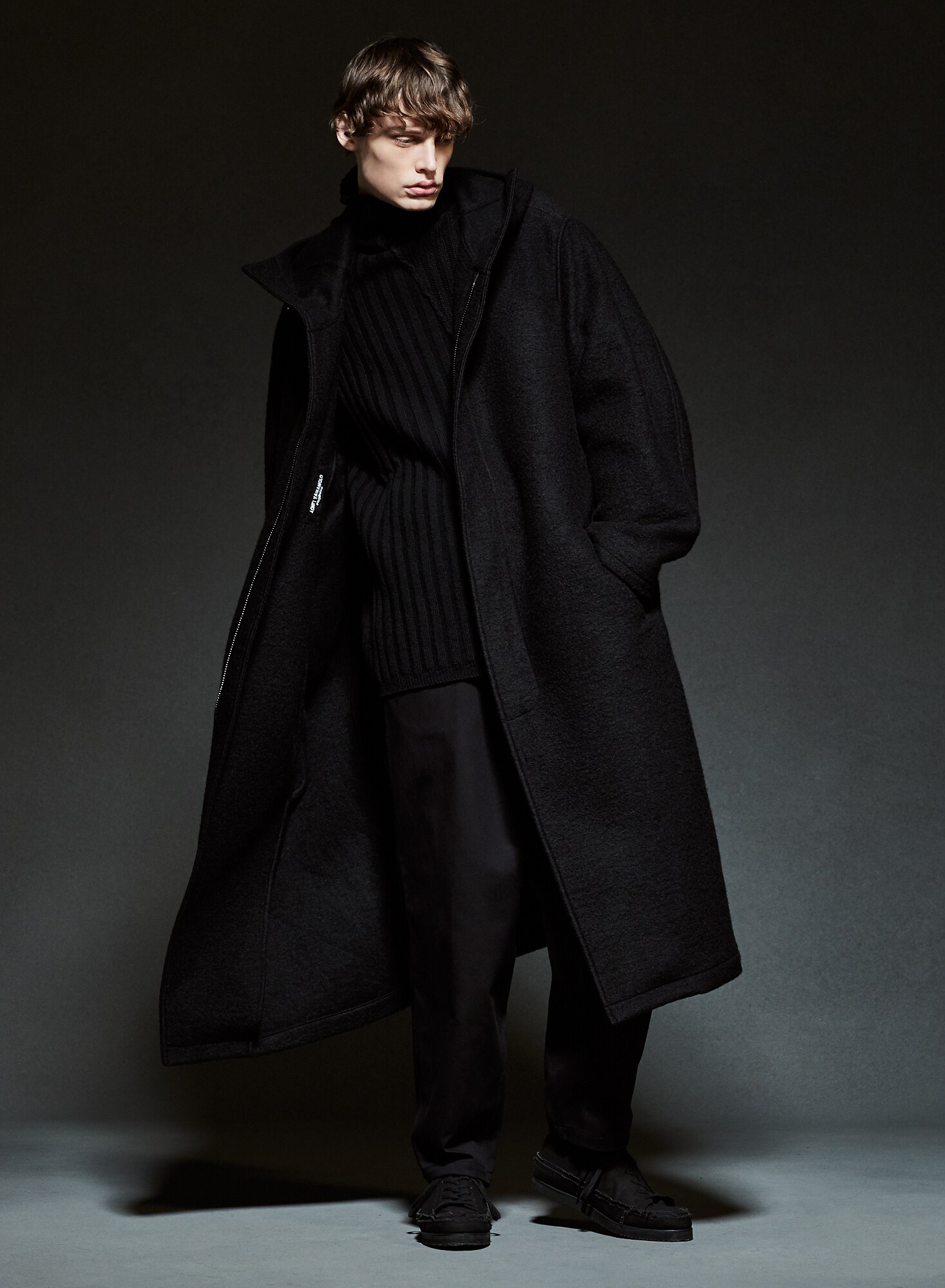 YOHJI YAMAMOTO HOODED FASTENER COAT - アウター