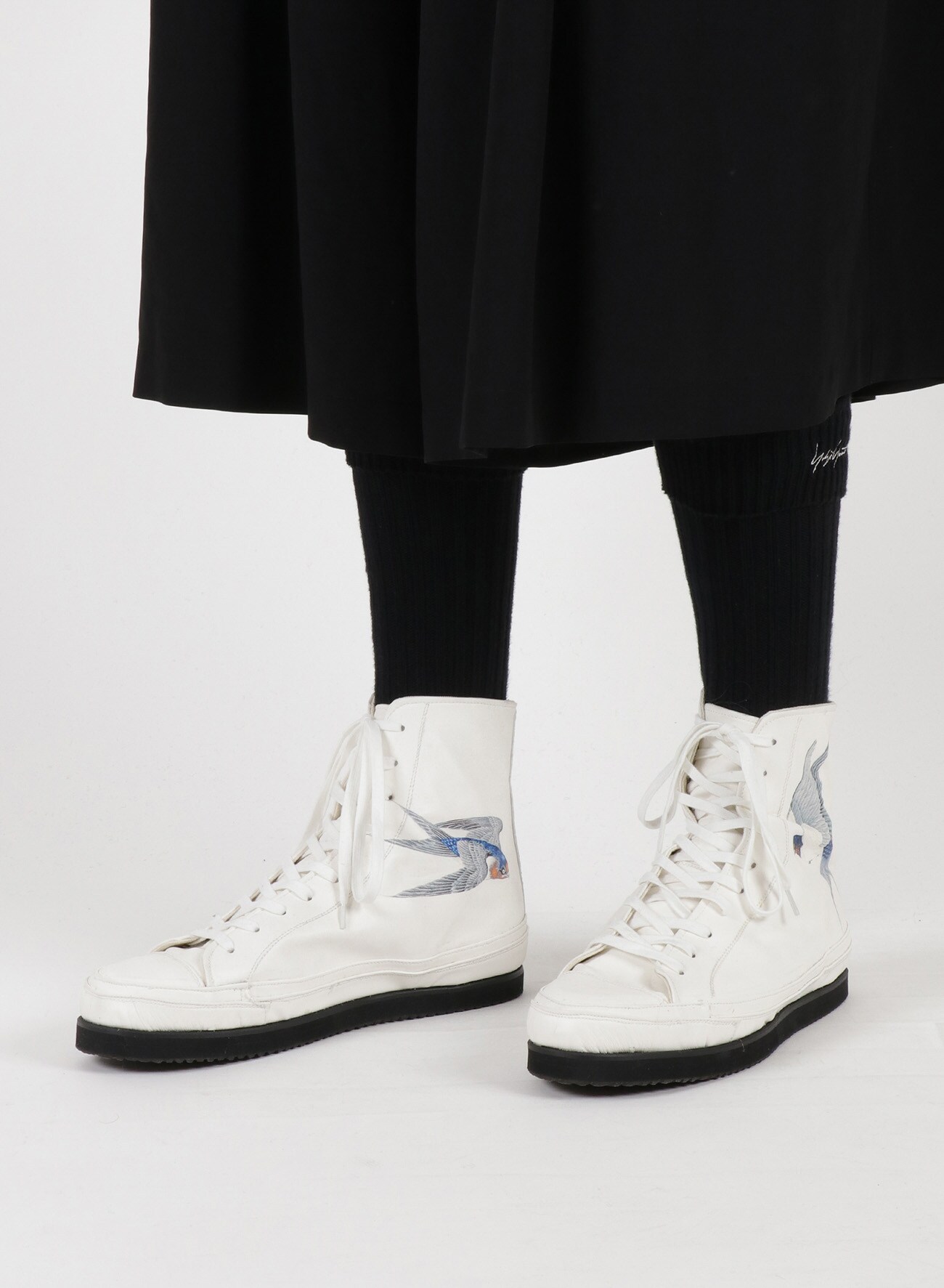 leather high top sneaker