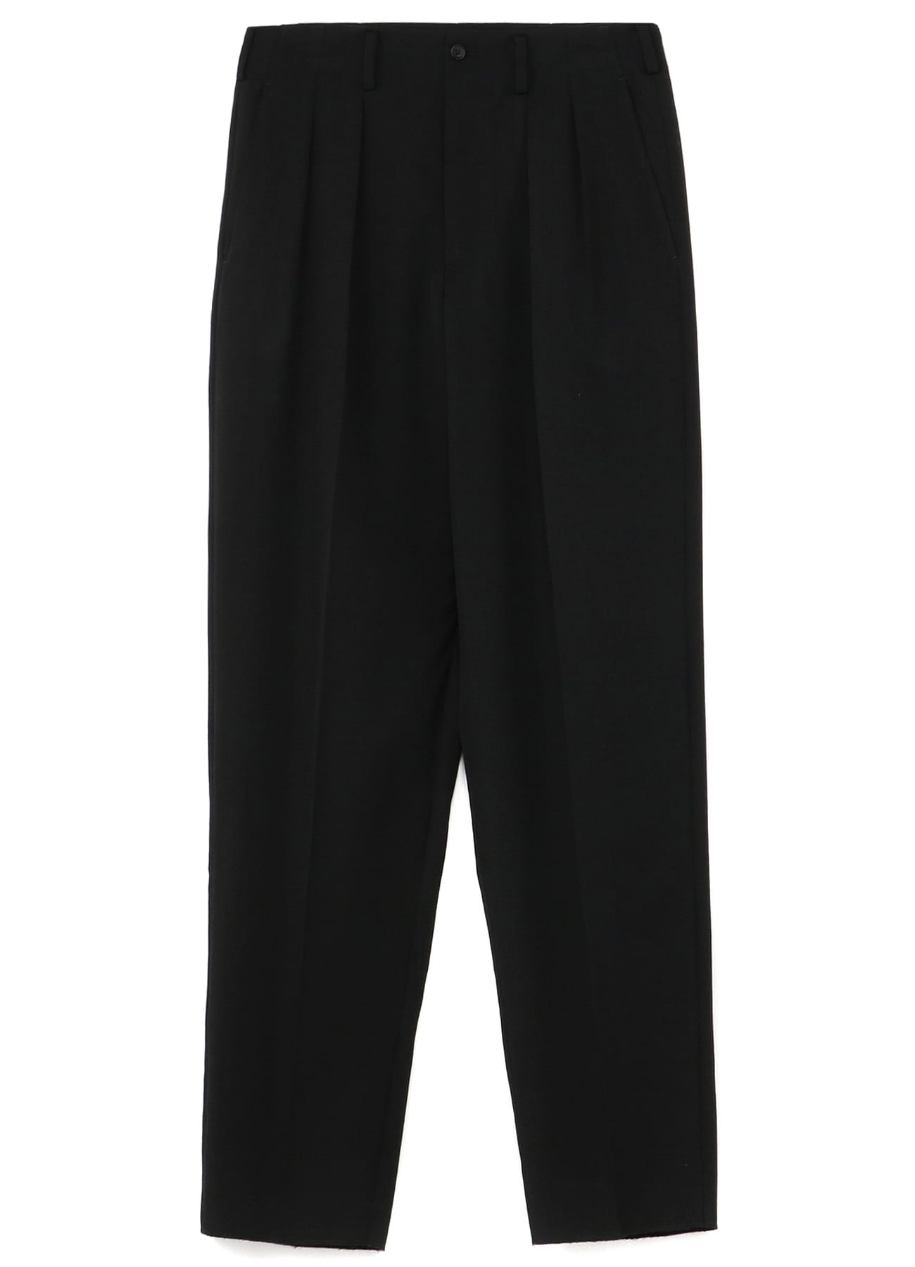 COSTUME D'HOMME SUITS GABARDINE 2 TUCK PANTS(S Black): Yohji