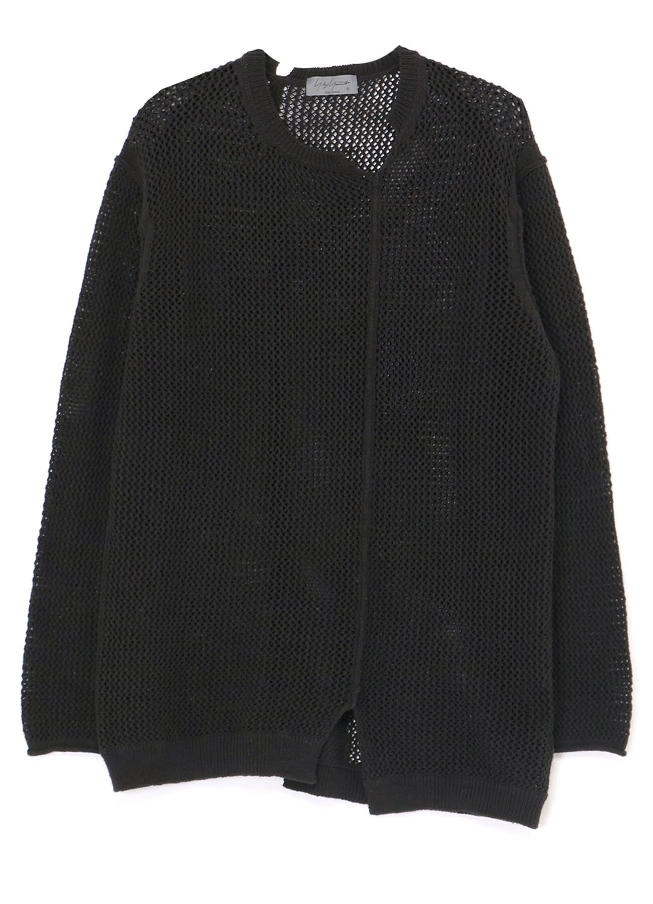 7G MESH PATTERN LONG SLEEVE PO(FREE SIZE Charcoal): Yohji Yamamoto