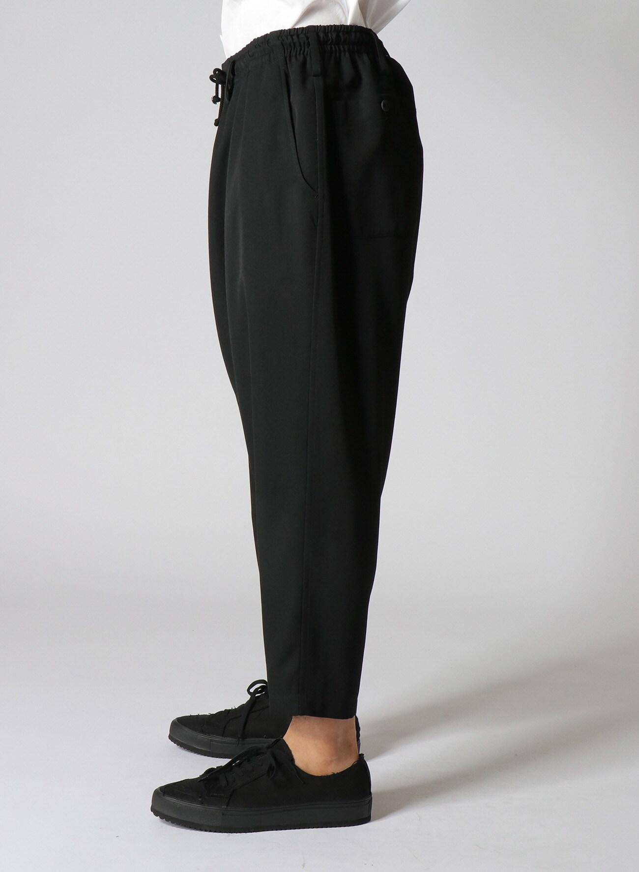 GABARDINE O-SARROUEL PANTS(S Black): Yohji Yamamoto POUR HOMME