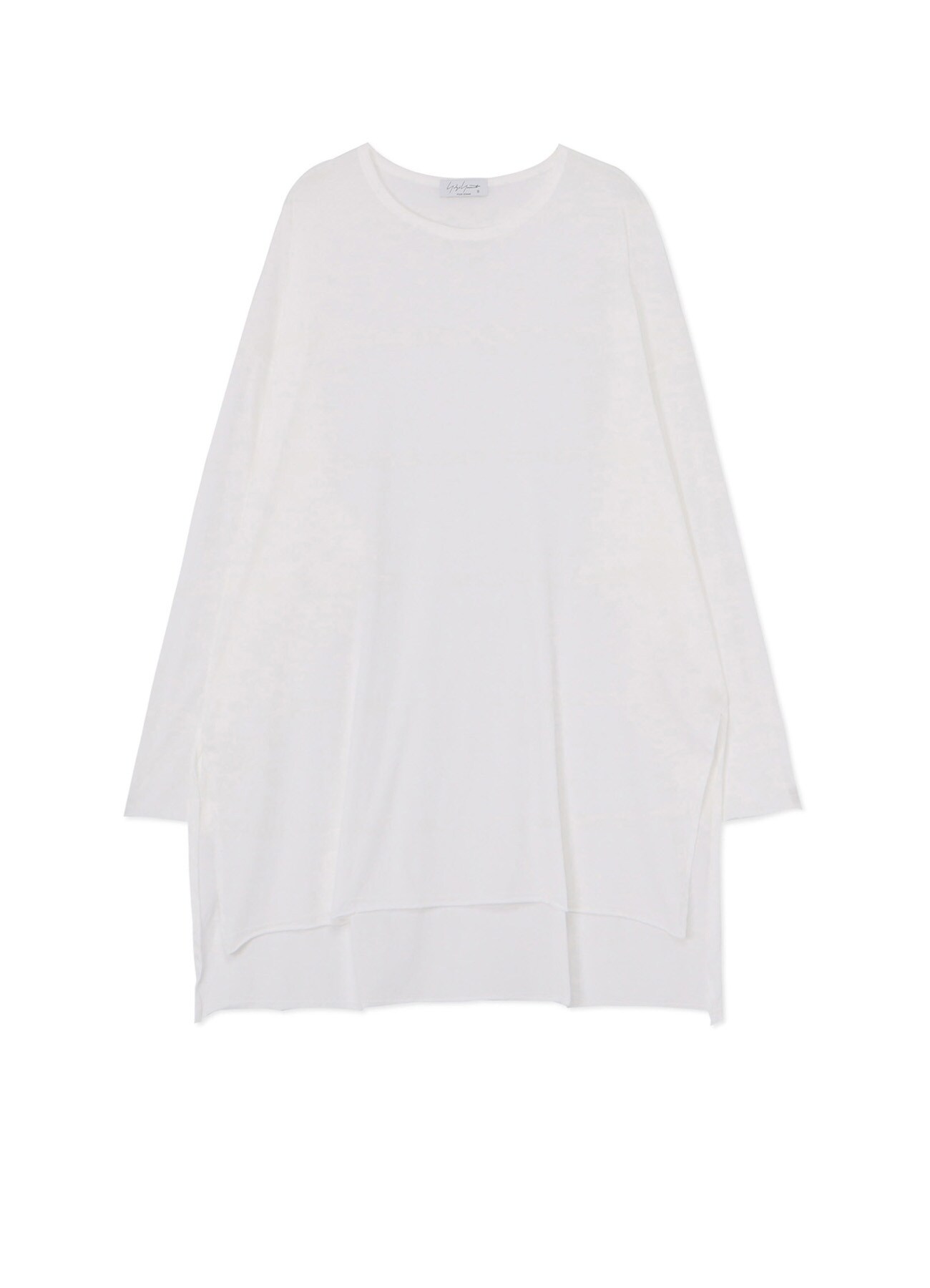 80/- DIORAMA COTTON LONG SLEEVE T-SHIRT WITH SIDE SLIT