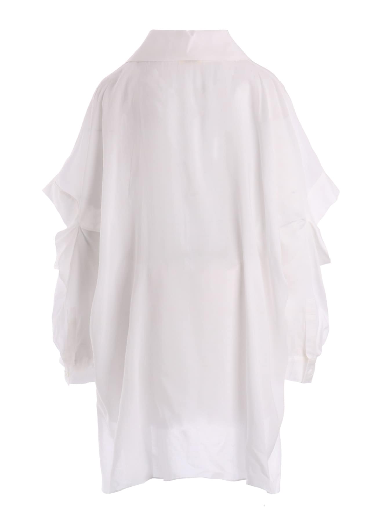 SOFT LAWN ELBOW SLIT LONG SHIRT