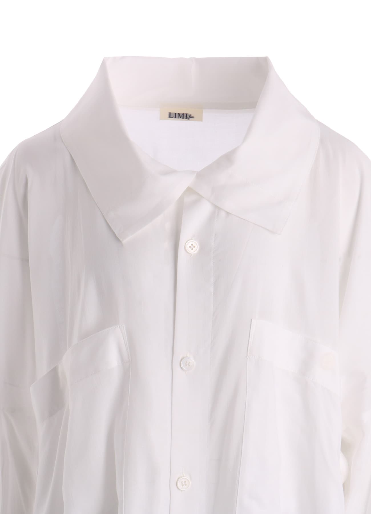 SOFT LAWN ELBOW SLIT LONG SHIRT