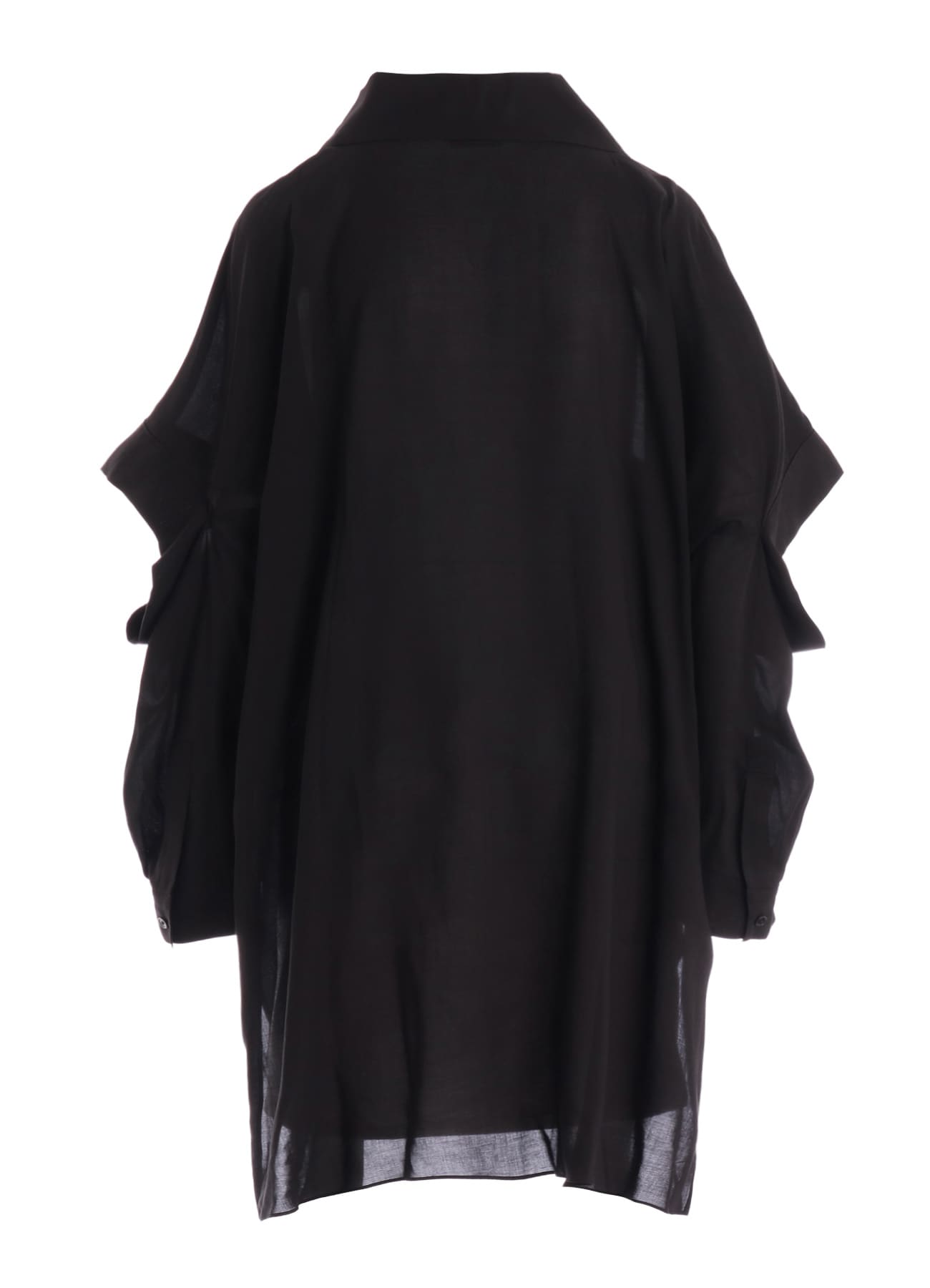 SOFT LAWN ELBOW SLIT LONG SHIRT