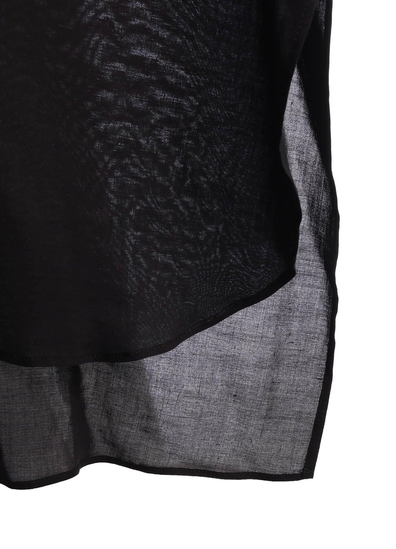 SOFT LAWN ELBOW SLIT LONG SHIRT