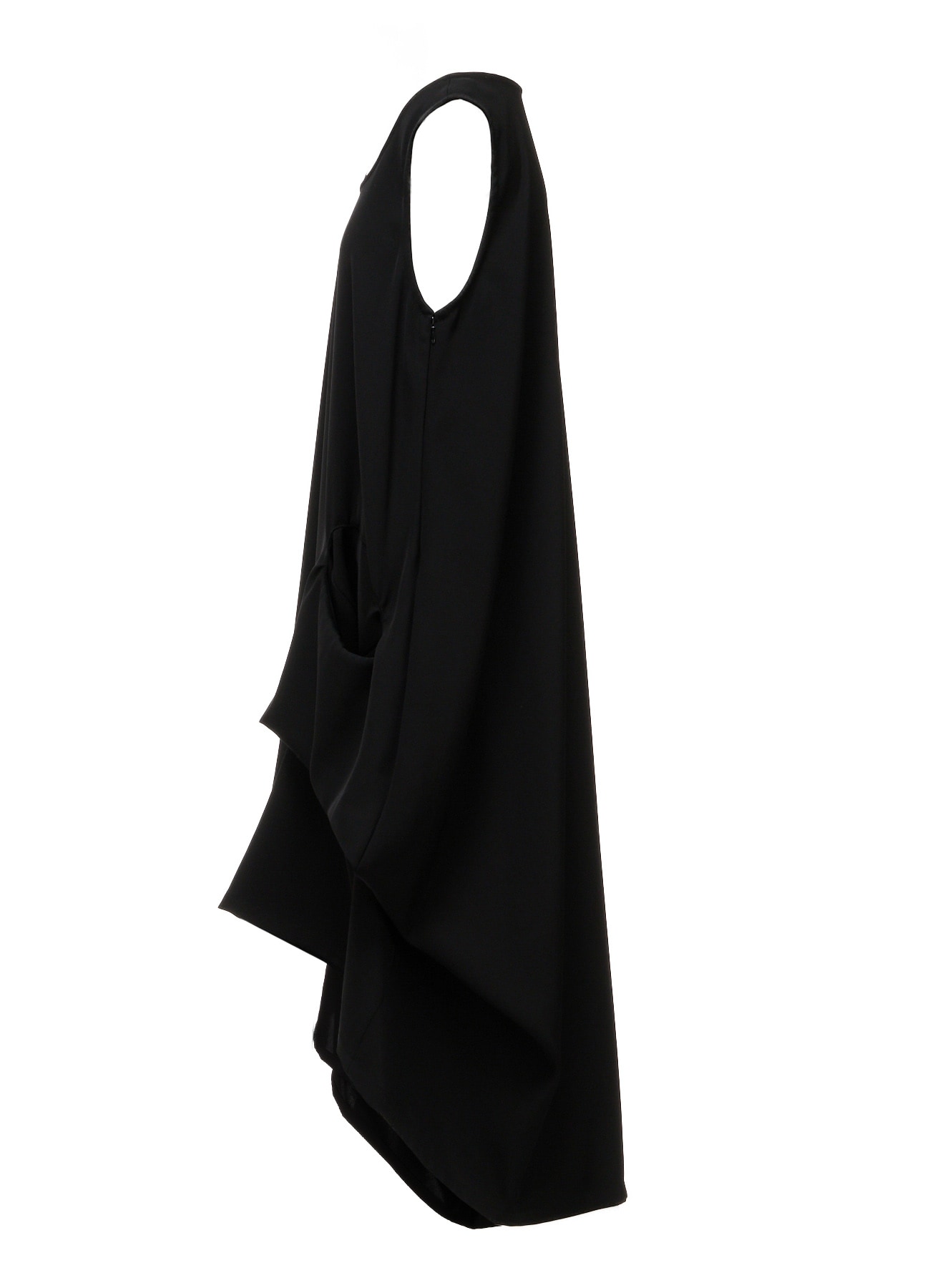 DOUBLE SATIN POCKET TUCK DRESS
