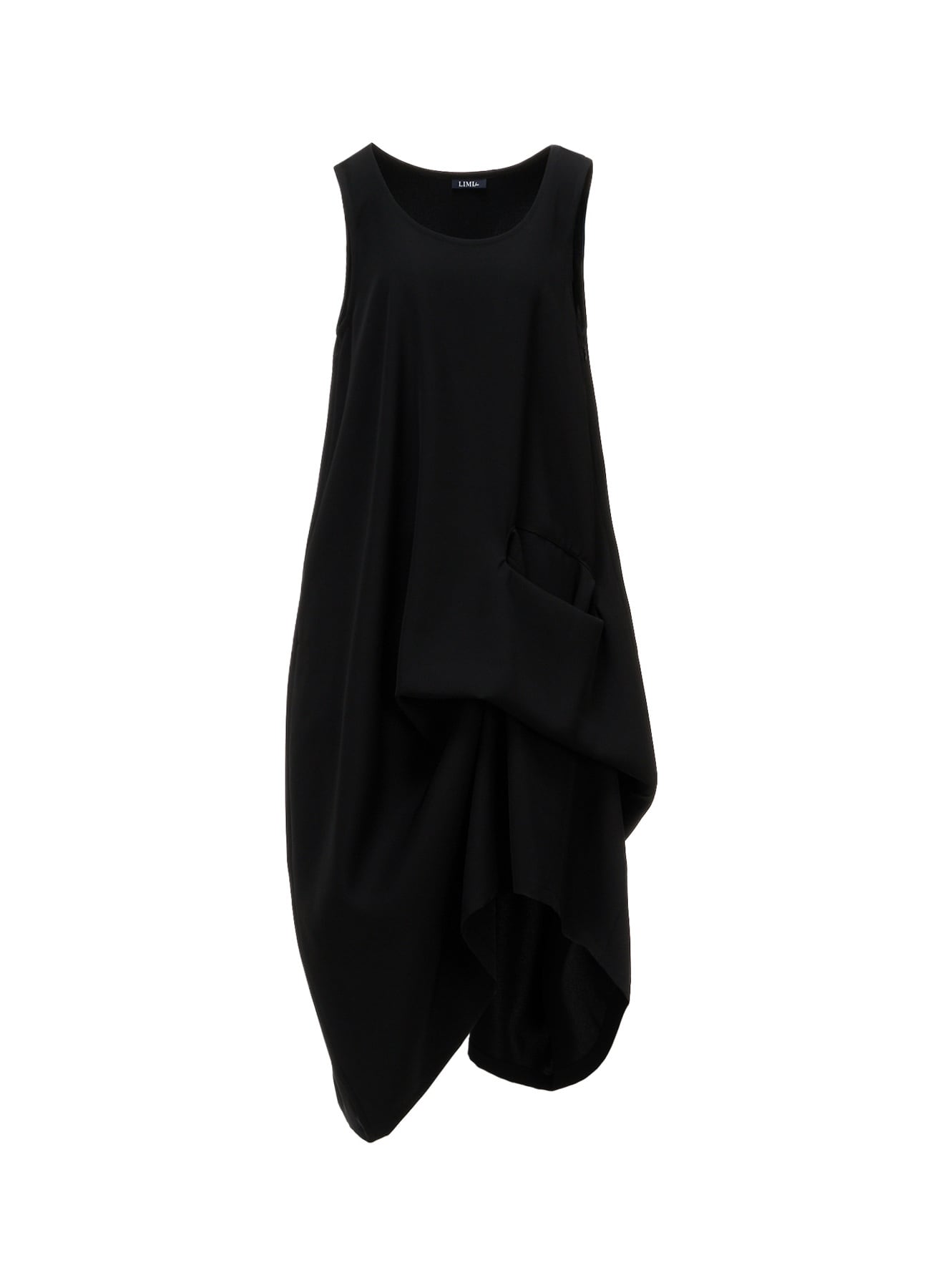 DOUBLE SATIN POCKET TUCK DRESS