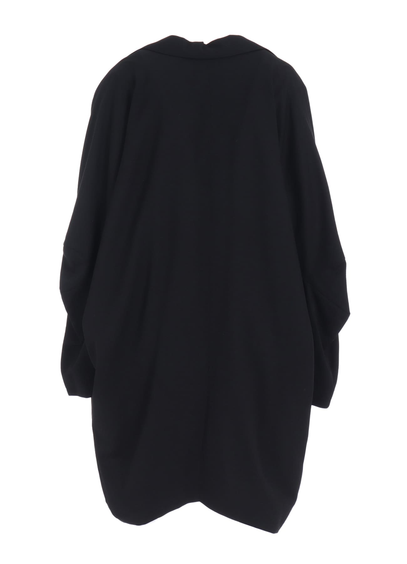 WOOL GABARDINE ELBOW PATCH LONG JACKET