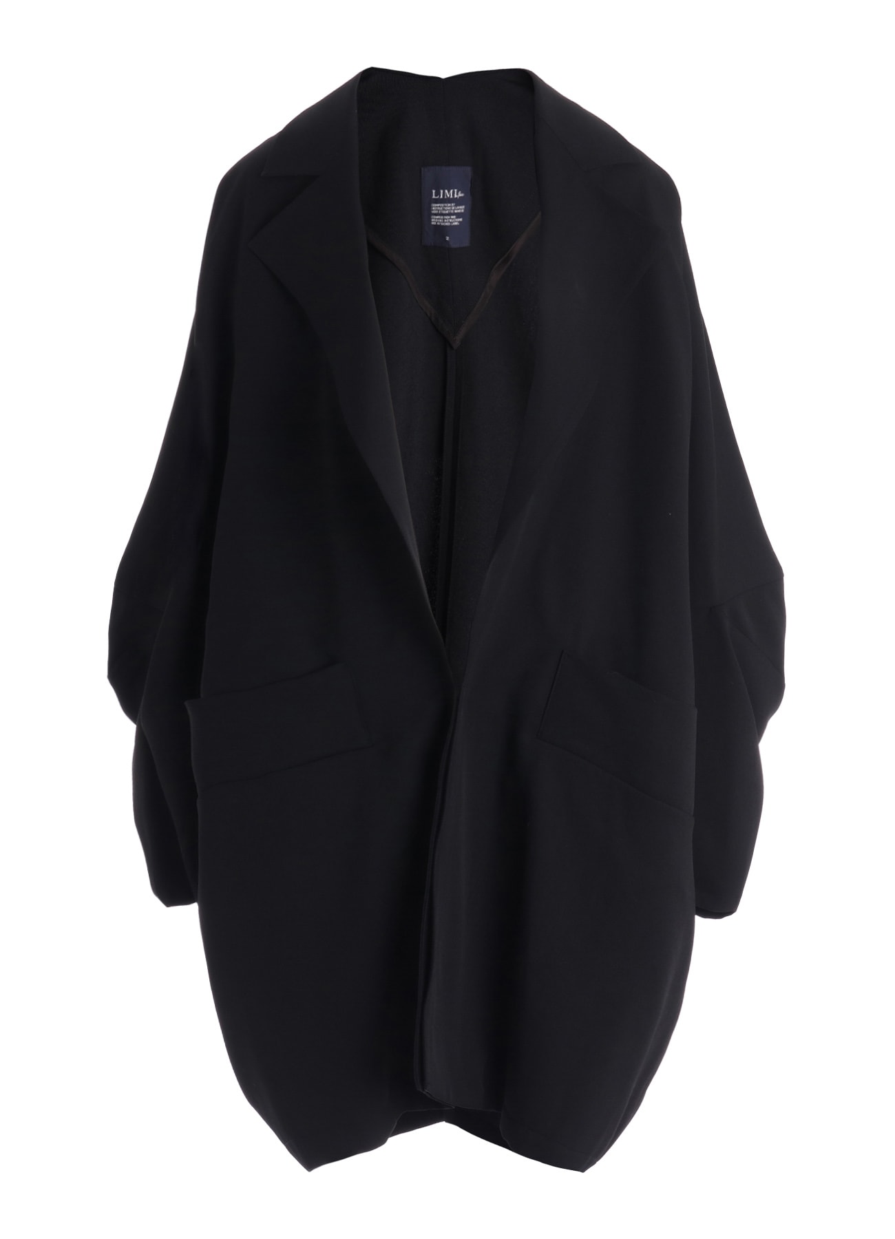 WOOL GABARDINE ELBOW PATCH LONG JACKET