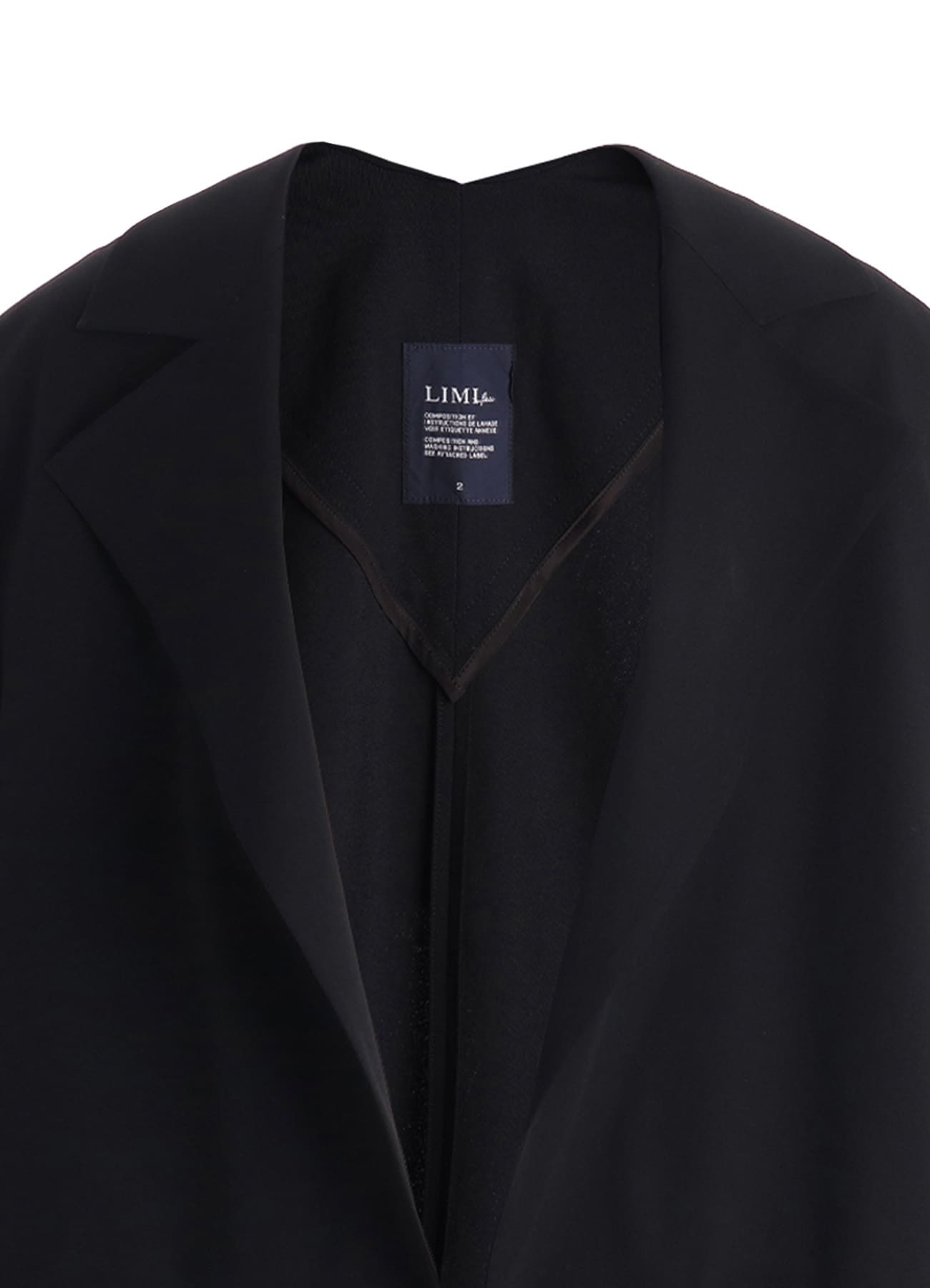 WOOL GABARDINE ELBOW PATCH LONG JACKET