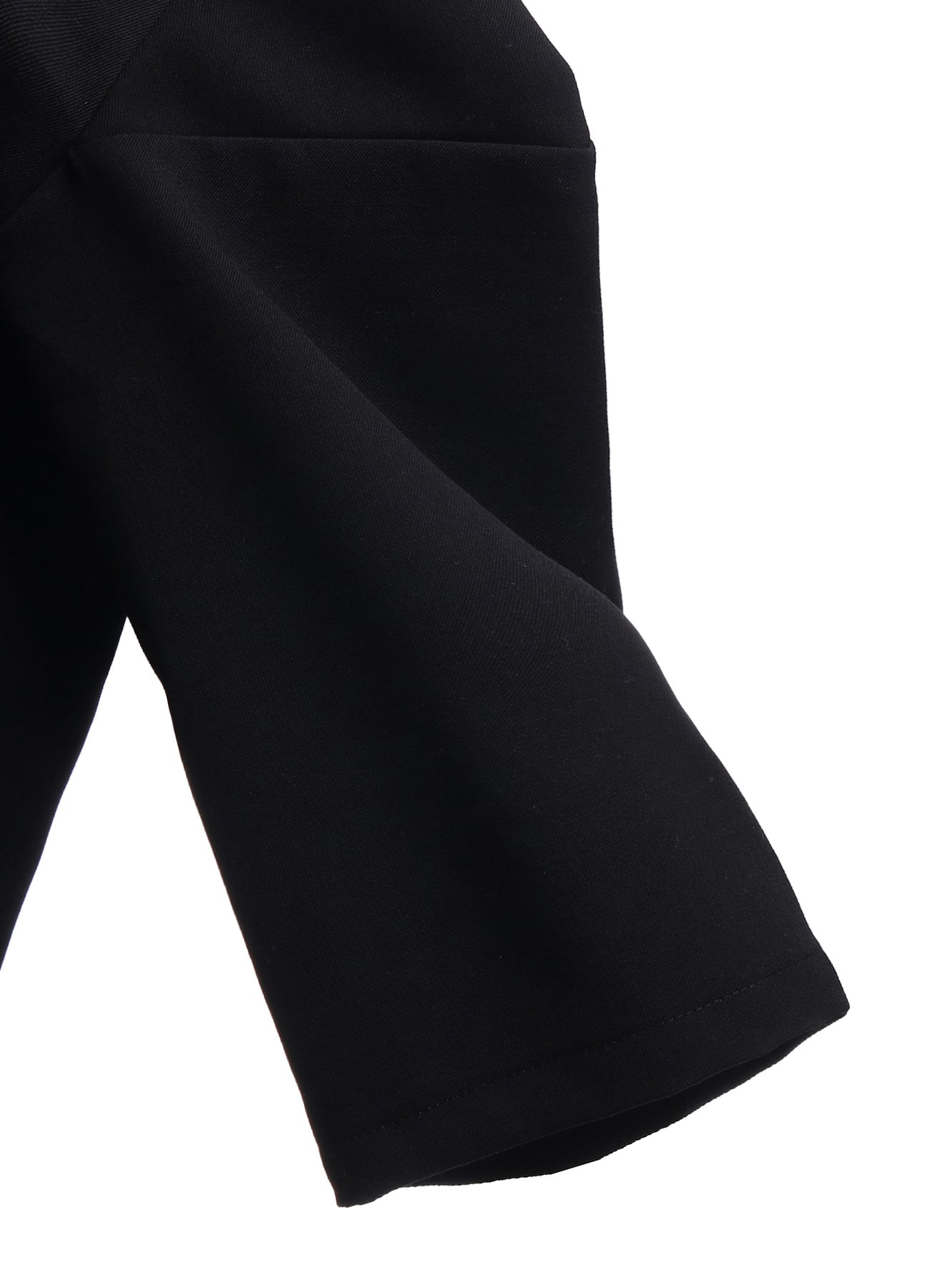 WOOL GABARDINE ELBOW PATCH LONG JACKET