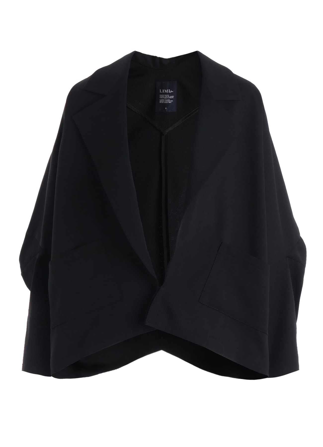 WOOL GABARDINE ELBOW PATCH SHORT JACKET