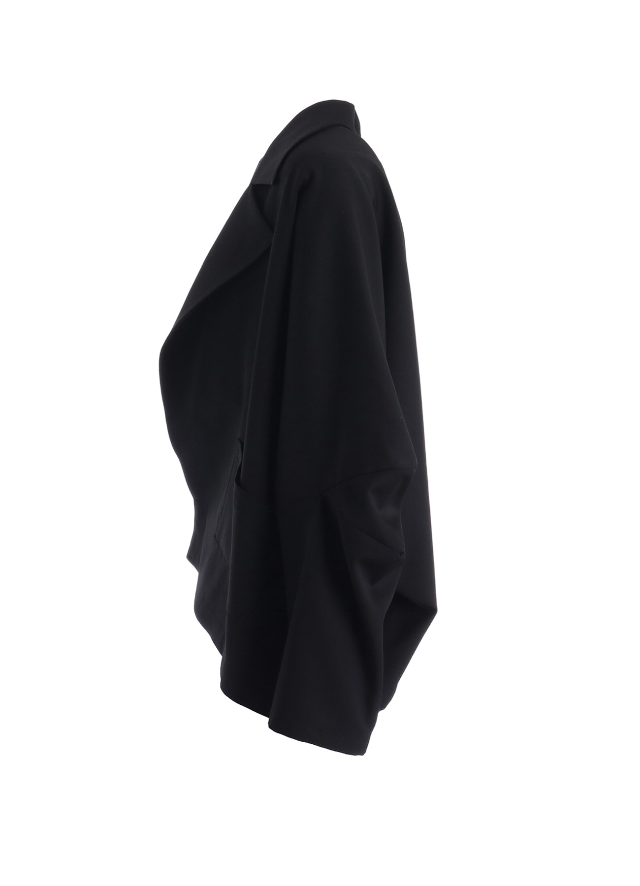 WOOL GABARDINE ELBOW PATCH SHORT JACKET