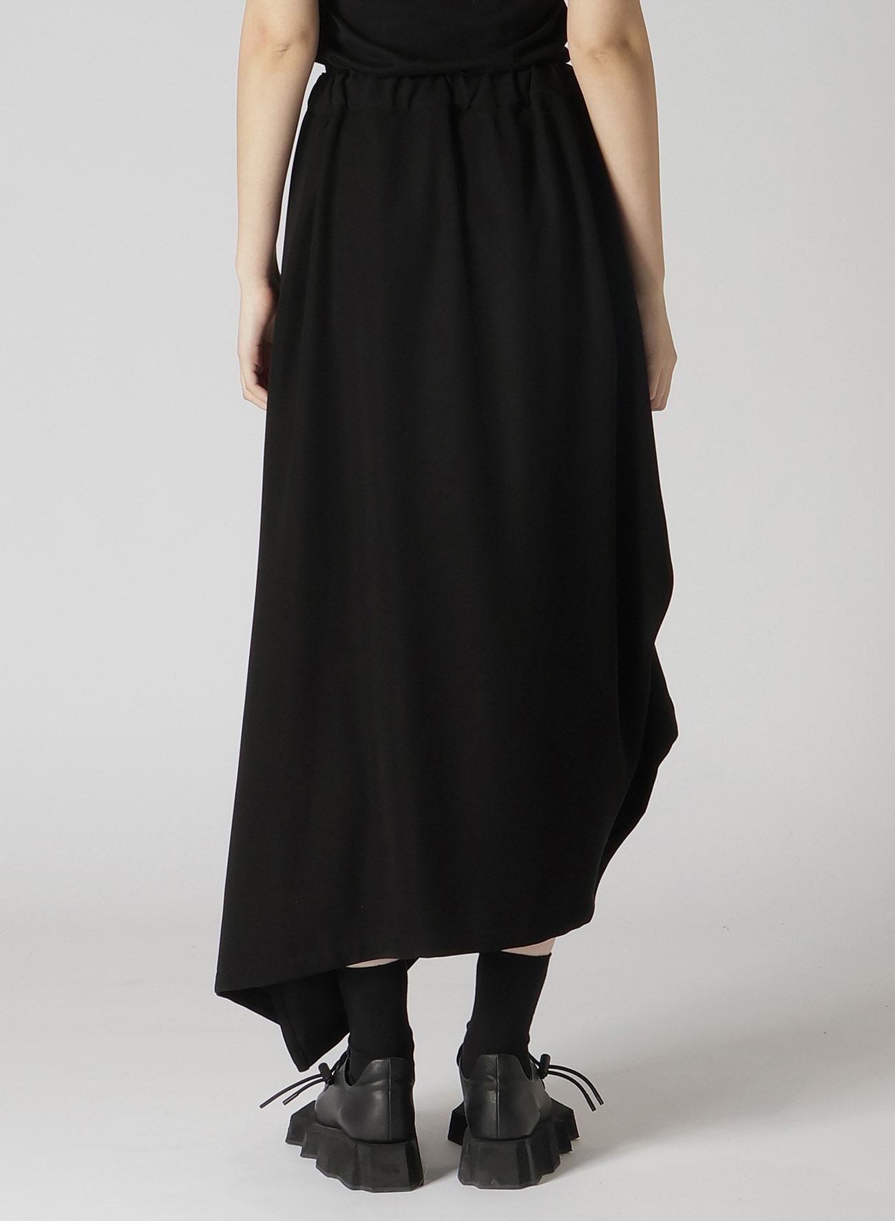 DOUBLE SATIN IRREGULAR HEM SKIRT