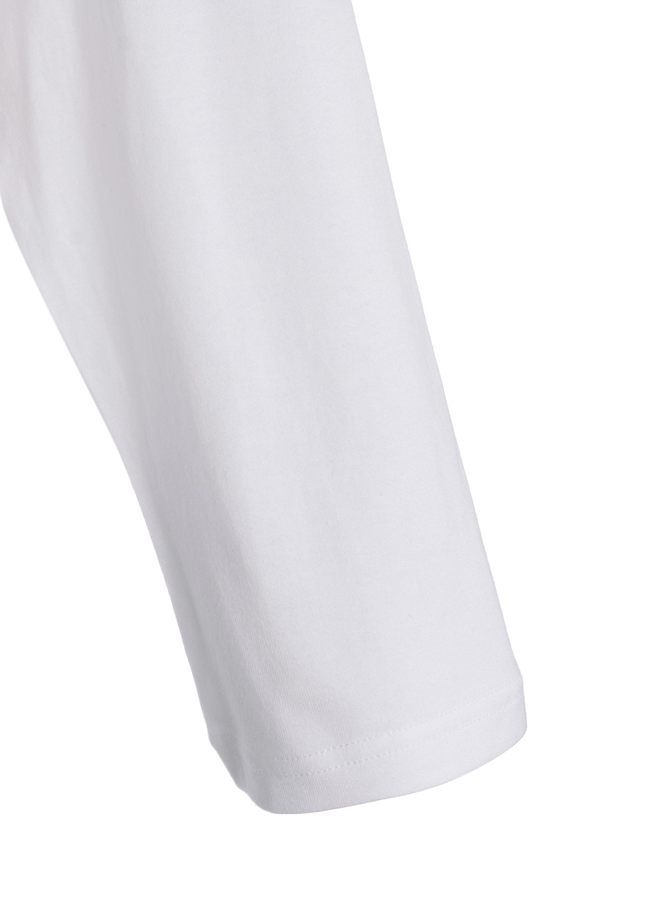 RIBBON TAPE DETAIL LONG-SLEEVE LONG T-SHIRT