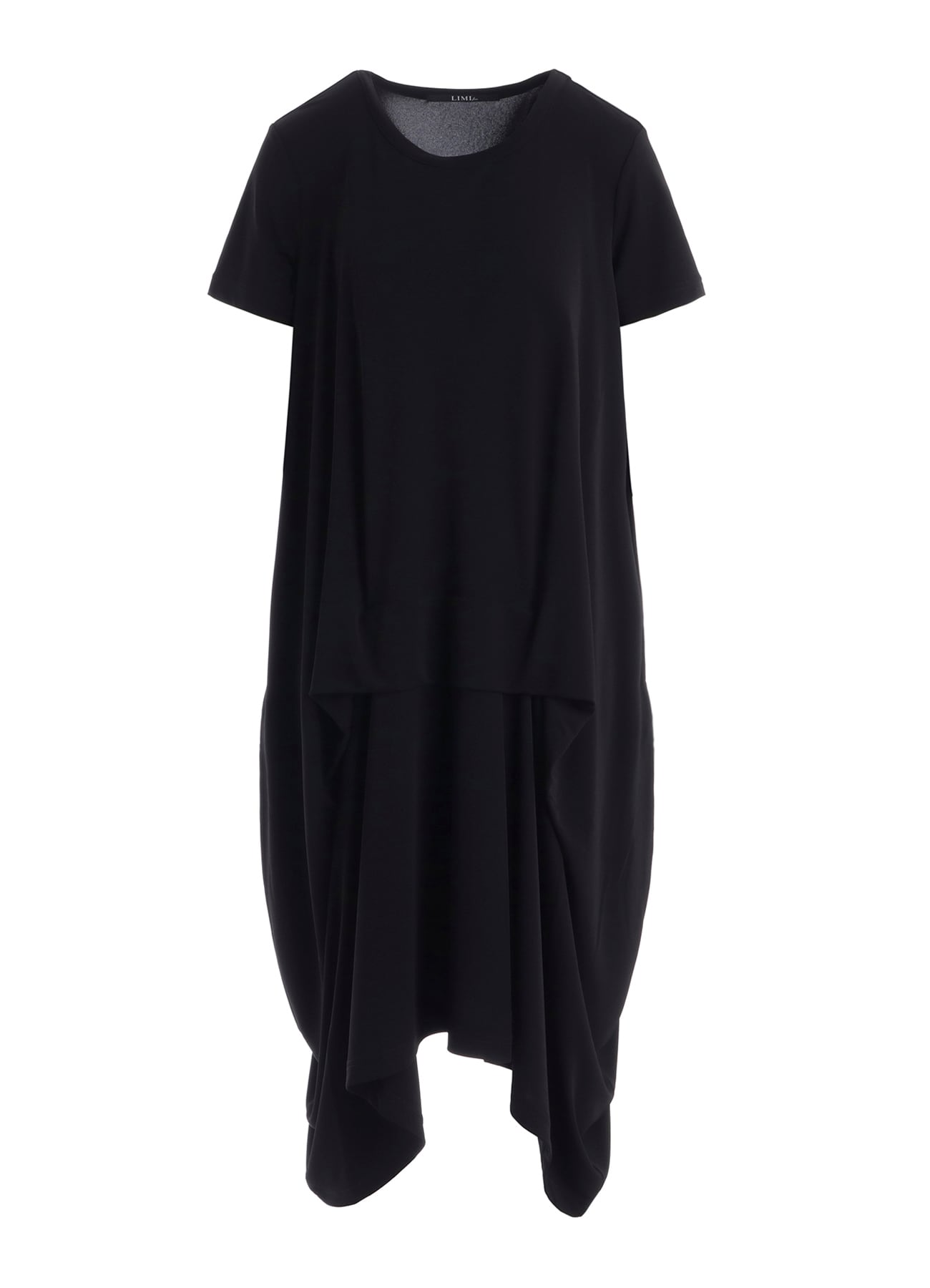 HIGH TWIST SMOOTH RAYON SHORT SLEEVE TUCK DRESS