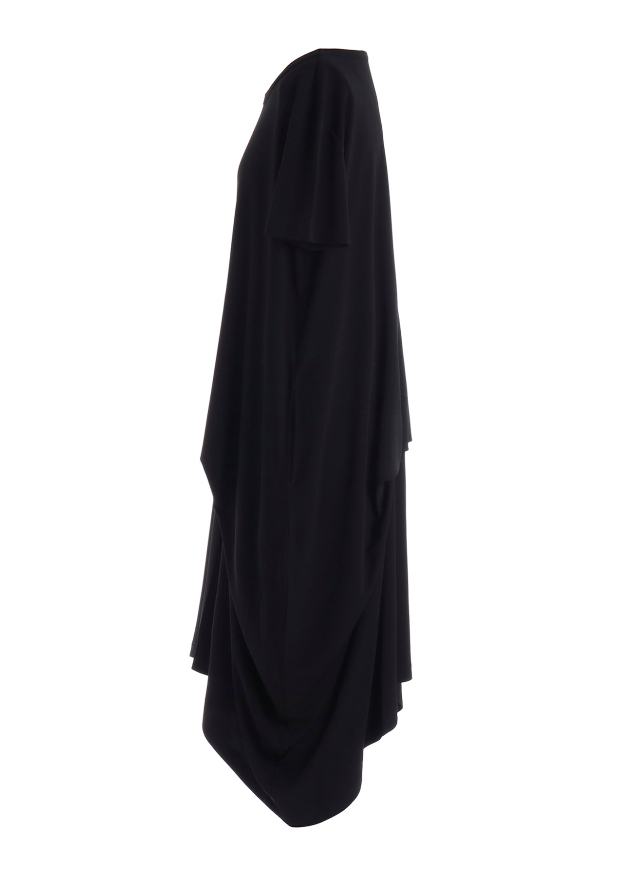 HIGH TWIST SMOOTH RAYON SHORT SLEEVE TUCK DRESS