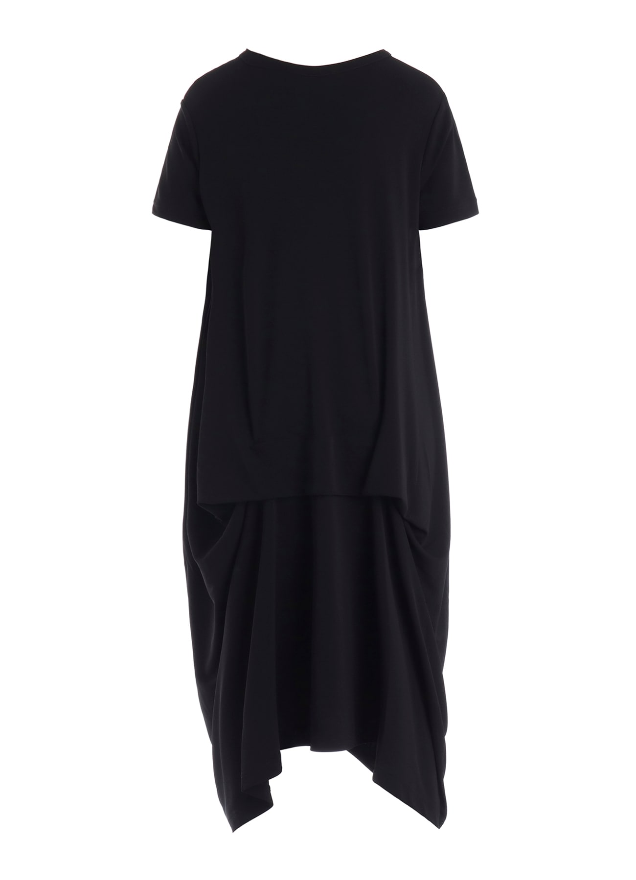 HIGH TWIST SMOOTH RAYON SHORT SLEEVE TUCK DRESS