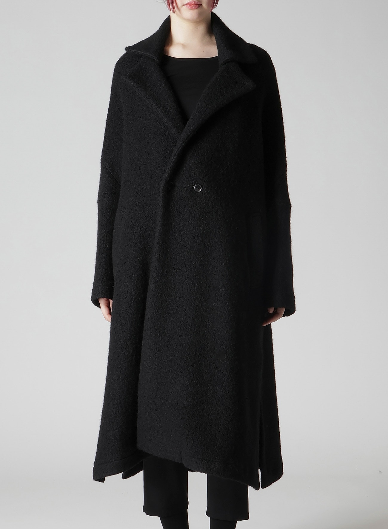 SHEEPP PILE LONG JACKET WITH DOUBULE FRONT BOTTUN