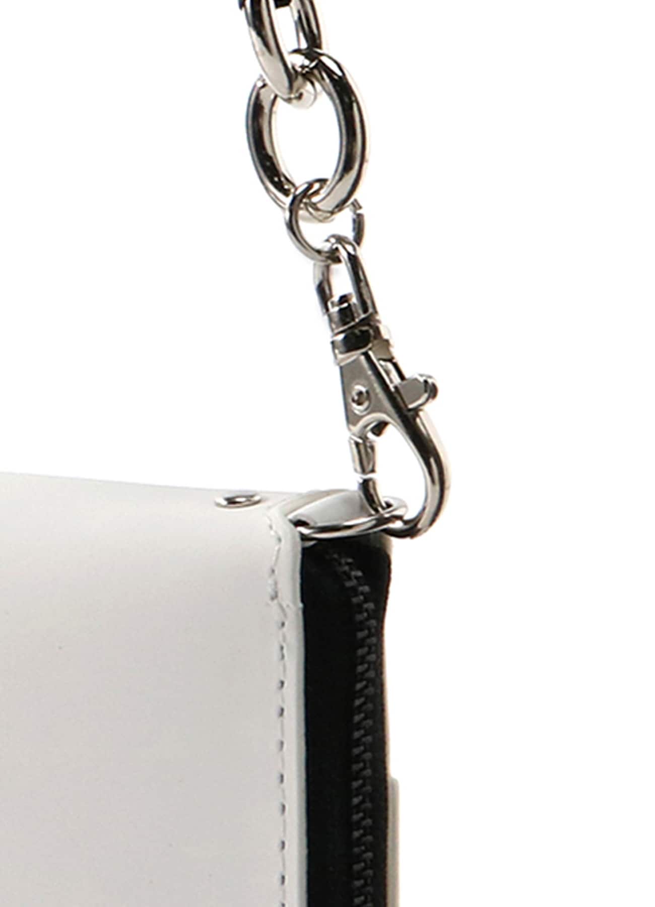 Rubber Touch Leather Chain Wallet
