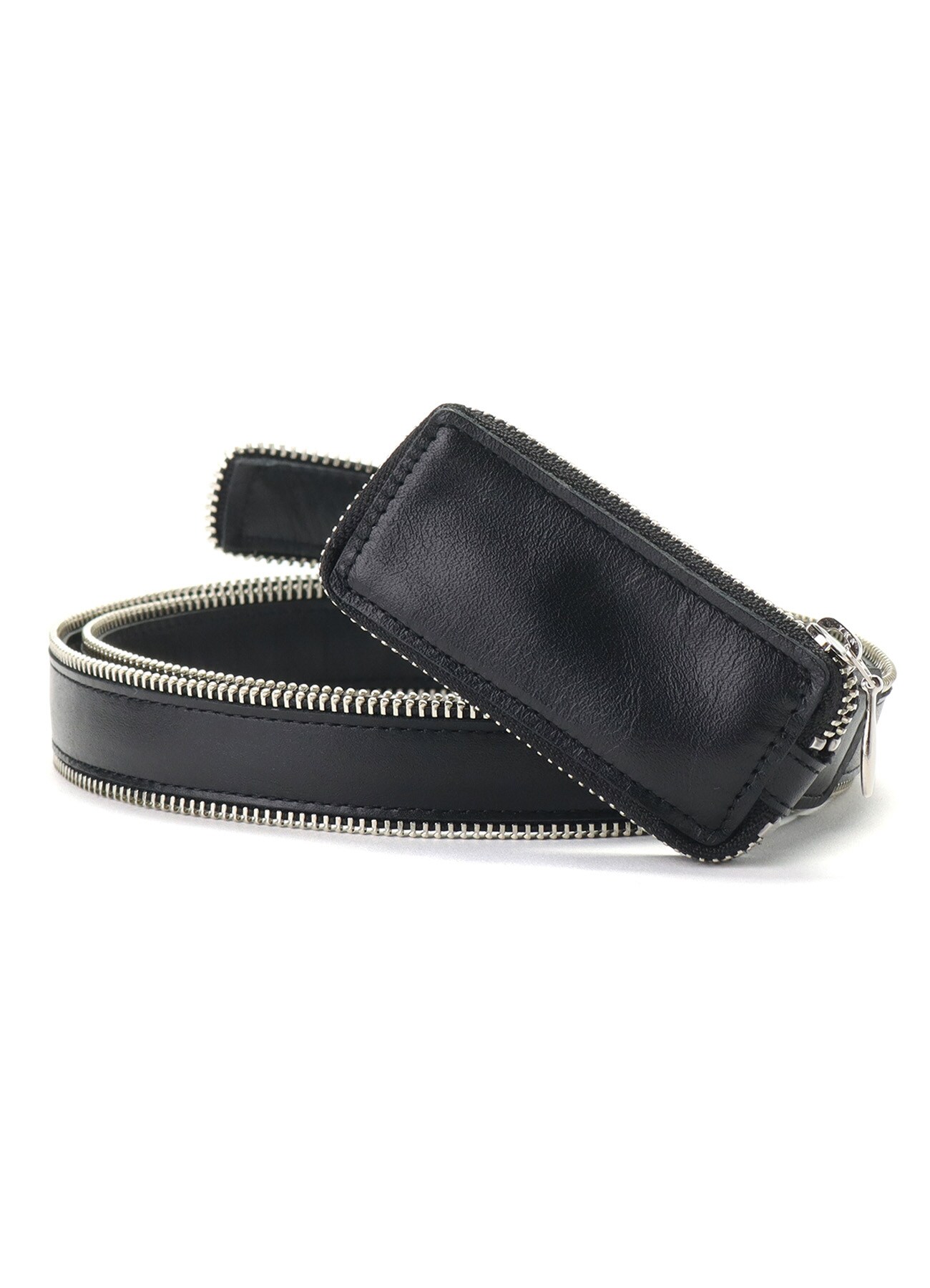 Soft Leather Zip Belt