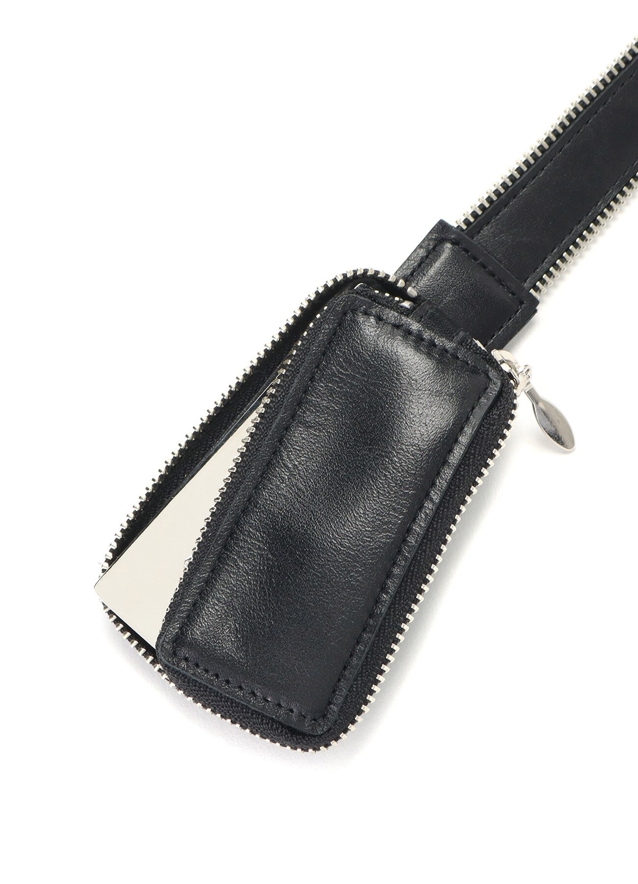 Soft Leather Zip Belt