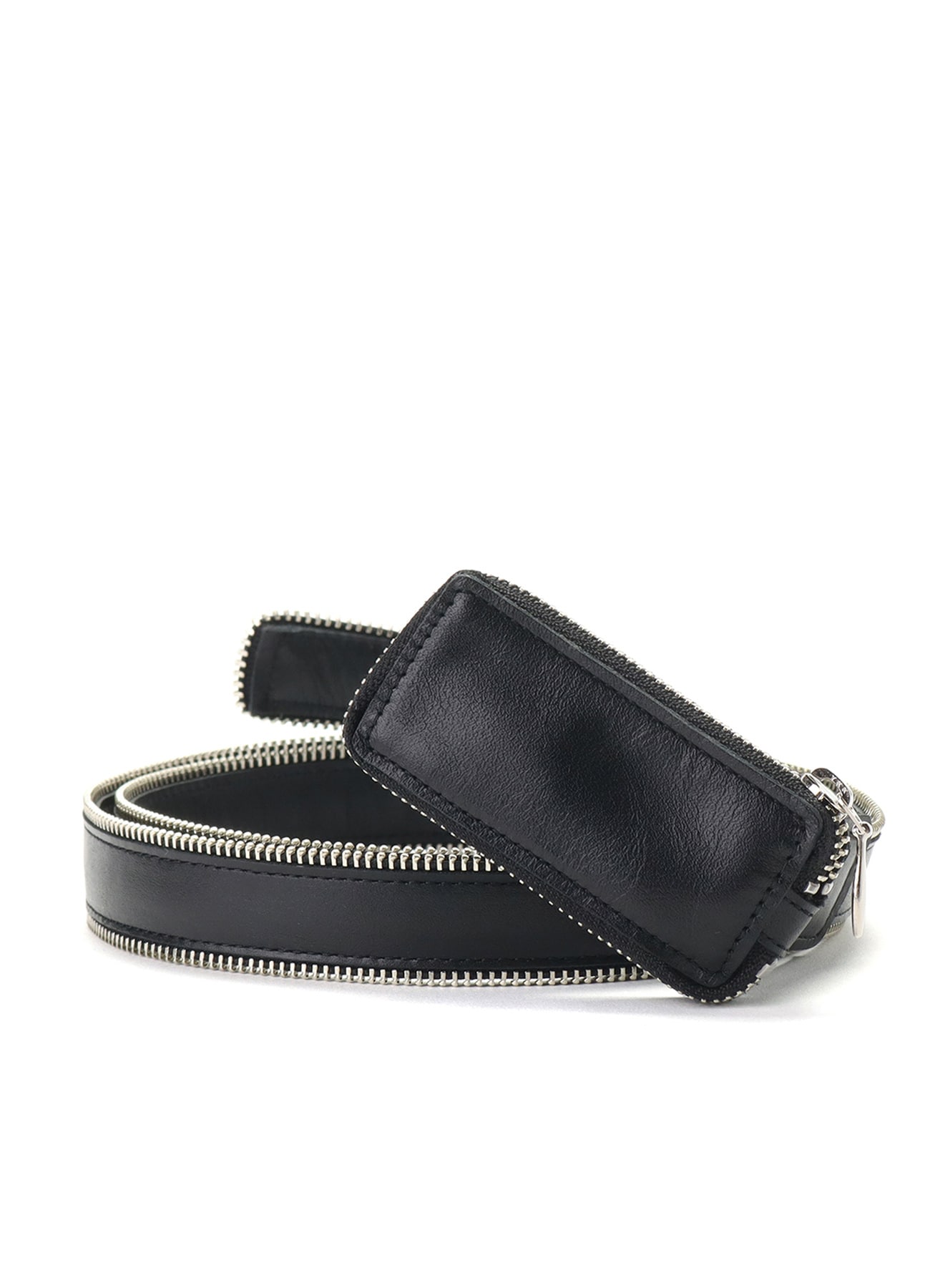 Soft Leather Zip Belt