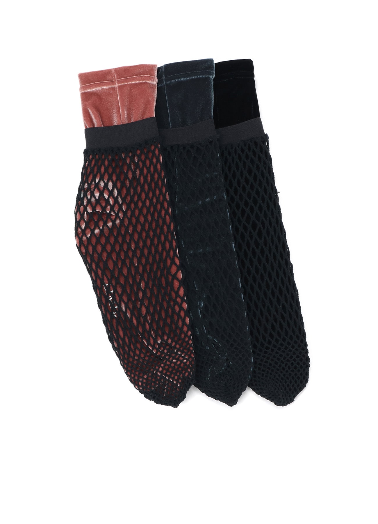 その他 shamo Stretch Velour Net Layered Socks(FREE SIZE Blue Grey): Vintage