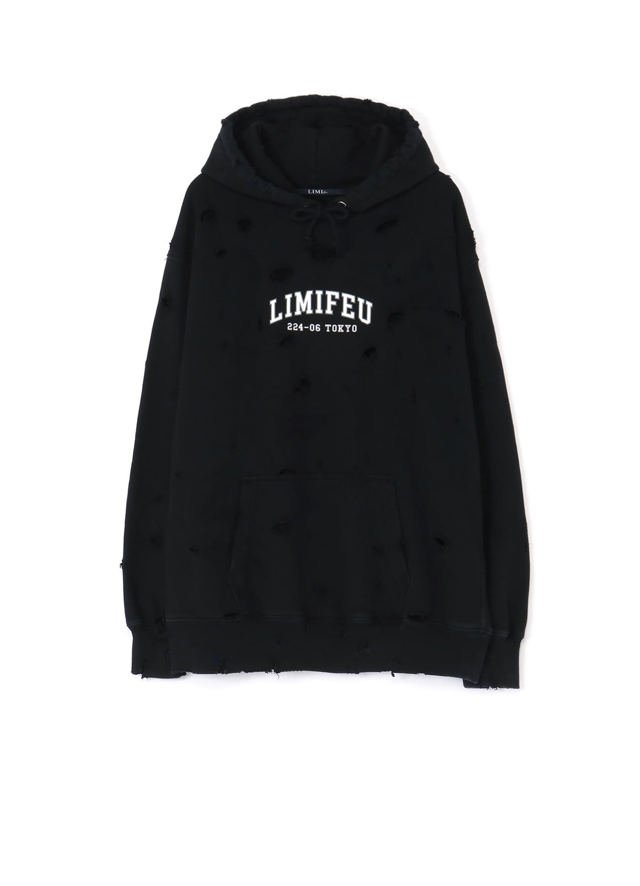 Crached Fleece Hoodie