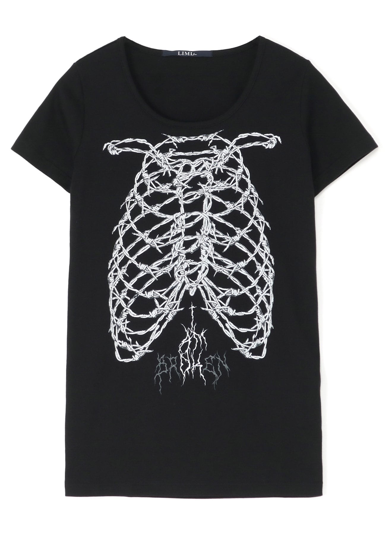 Rib Barbed Wire Short Sleeve T