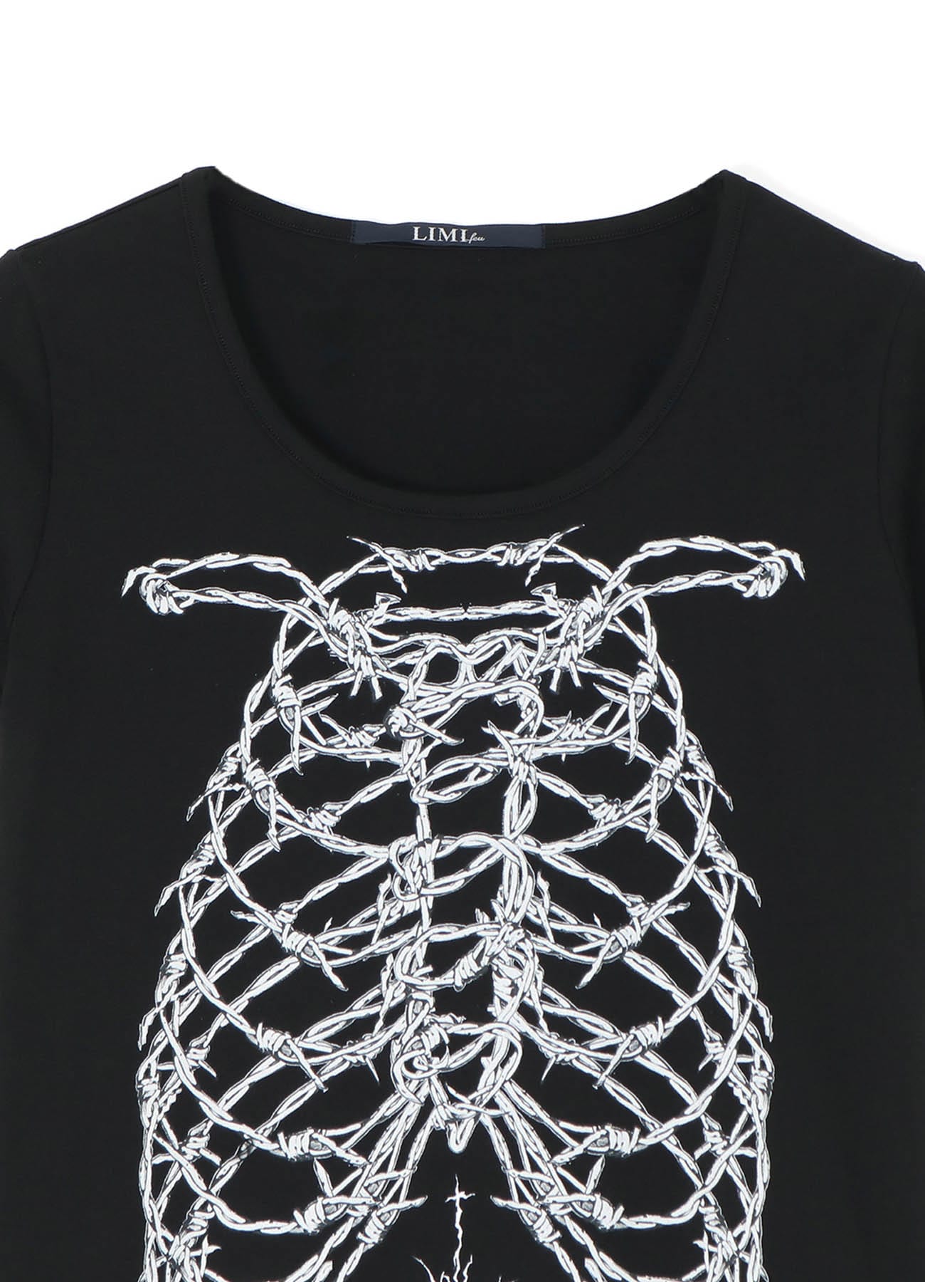 Rib Barbed Wire Short Sleeve T