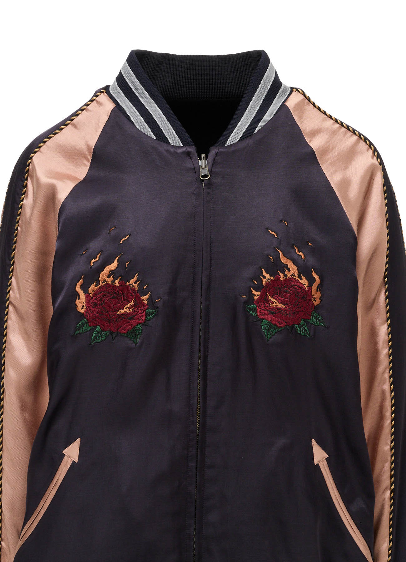 LIMI feu×HIROTTON SATIN+VELVETEEN COMBINATION REVERSIBLE BLOUSON