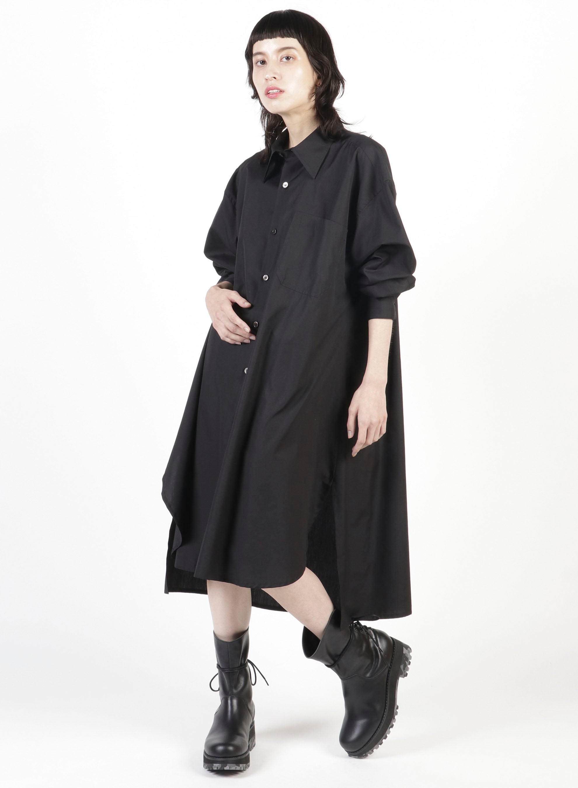 100/2 Broad B Big Shirt Dress(S Black): Vintage｜THE SHOP YOHJI