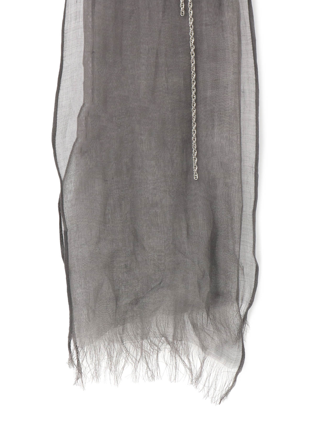 Flax Long Scarf With PinFREE SIZE Grey: Vintage 1.1｜THE