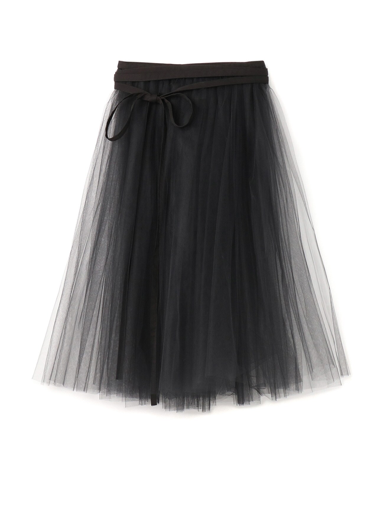 [LIMI feu 20th Anniv. Collection]Ny/Tulle Wrap Skirt(S Black