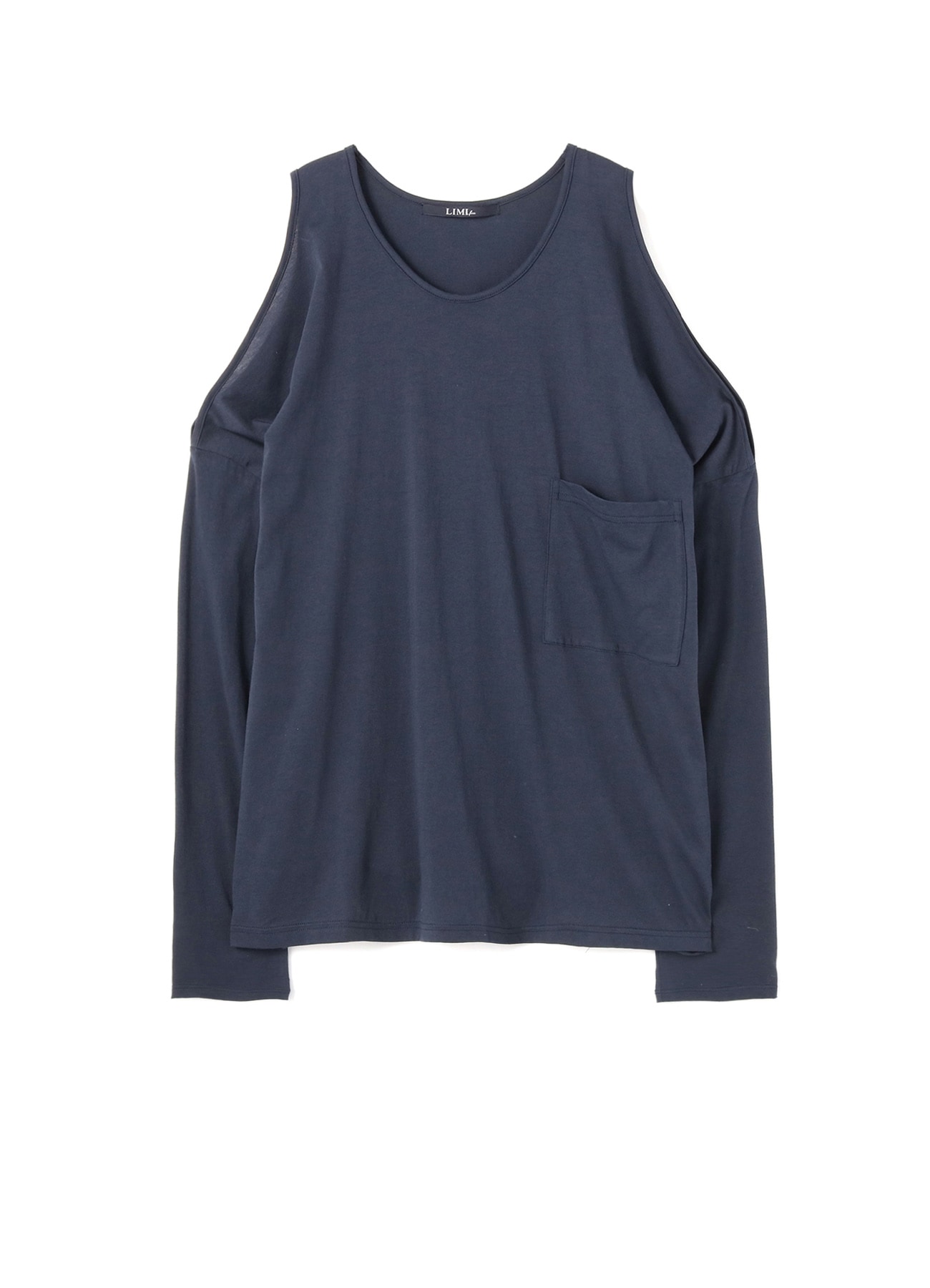 Cotton Highgage Plain Stitch Shoulder Open T