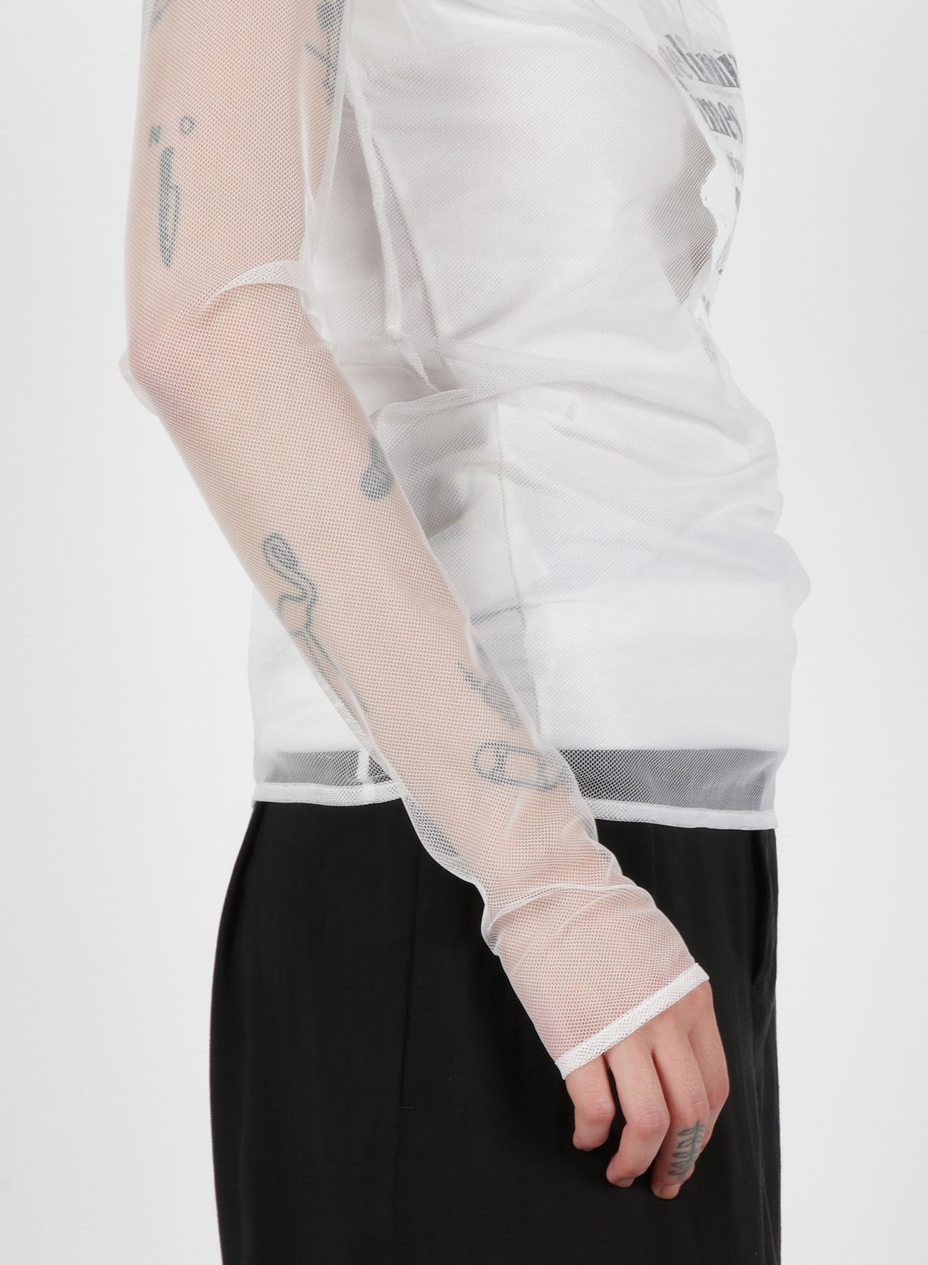 Newspaper Print Tight Long Sleeve T