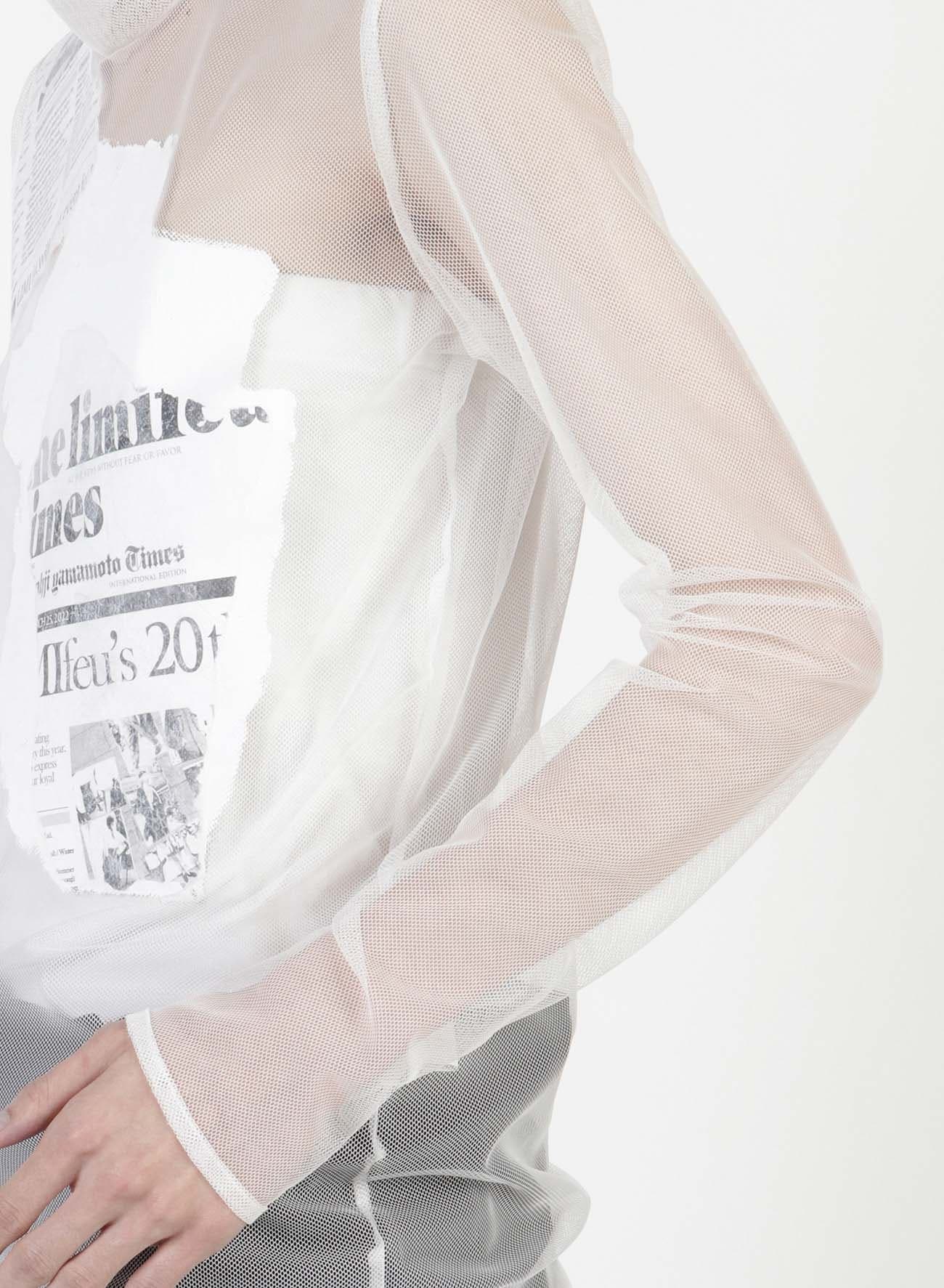 Newspaper Print High Neck T