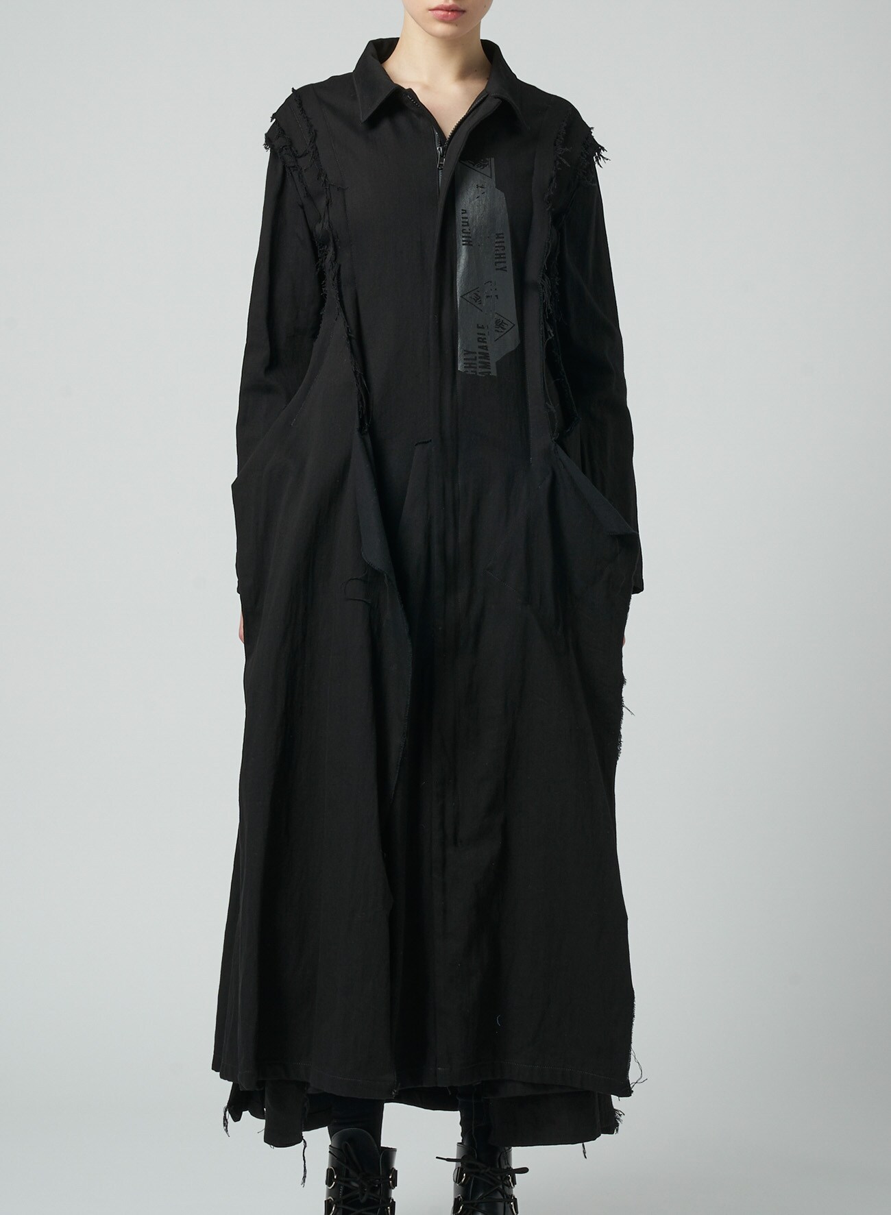 LAYERED DENIM COAT(XS Black): LIMI feu｜THE SHOP YOHJI YAMAMOTO