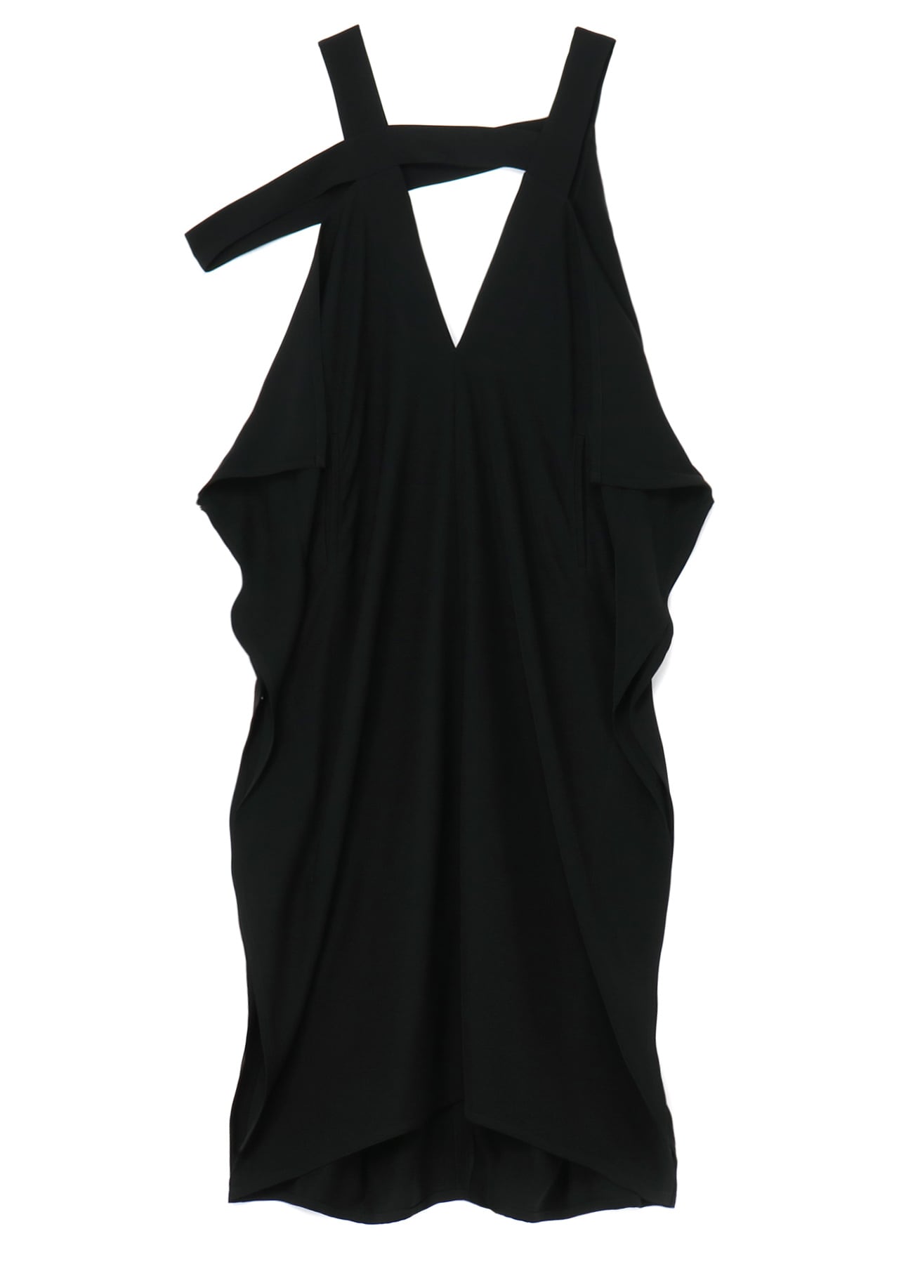 SQUARED DRESS WITH DOUBLE LAYER SATIN(S Black): LIMI feu｜THE SHOP