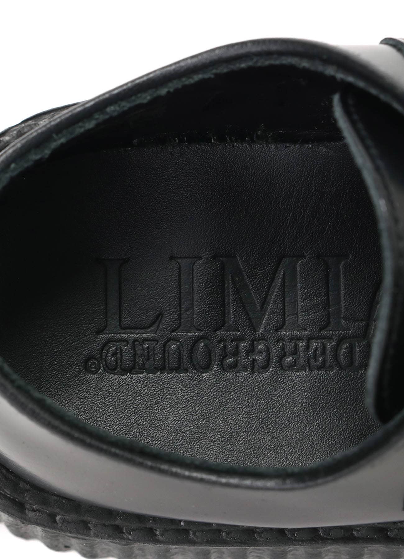 LIMI feu×UNDERGROUND　BLACK LEATHER SHOES WITH METAL PLATES