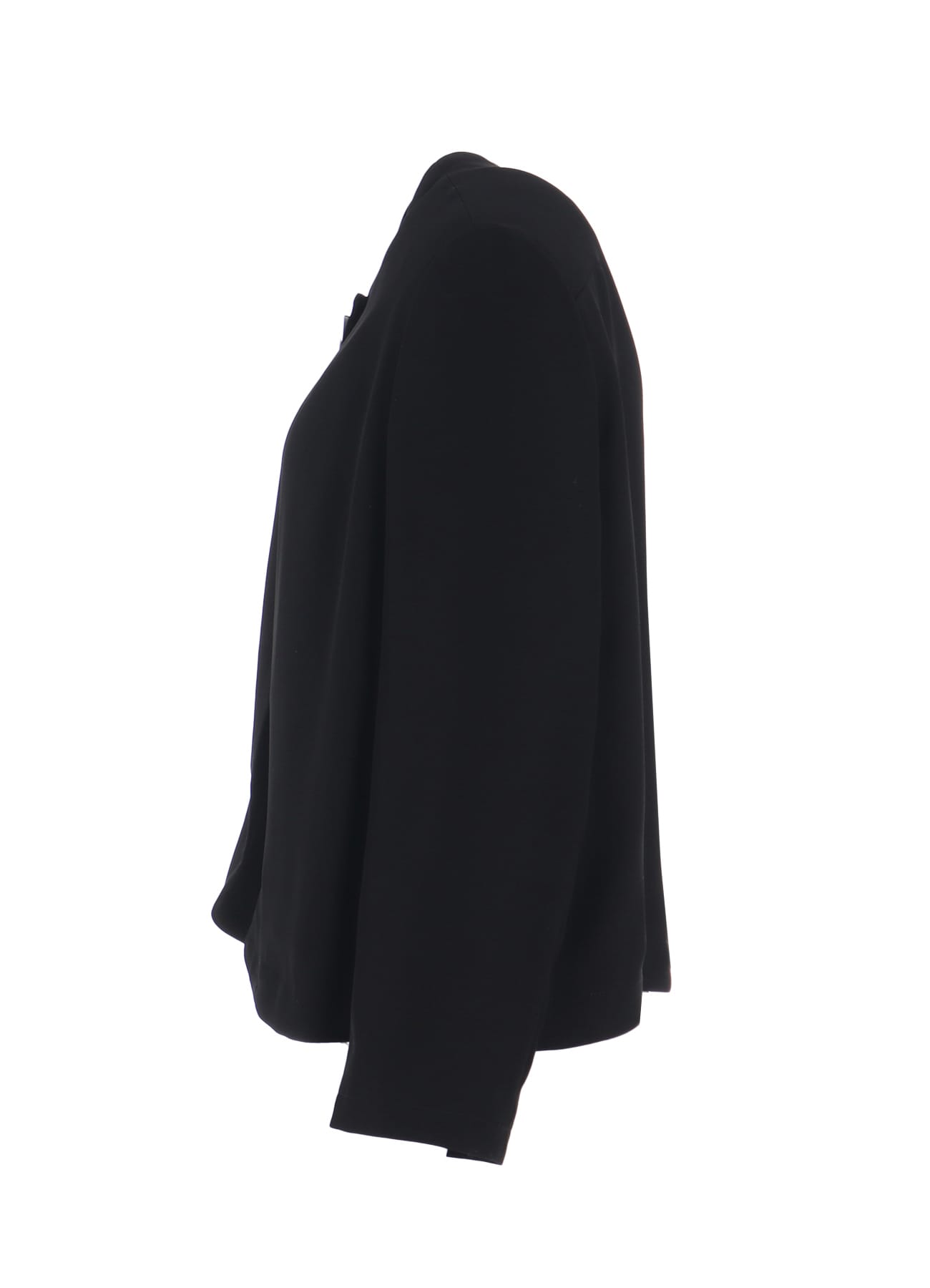 DOUBLE SATIN COLLARLESS JACKET