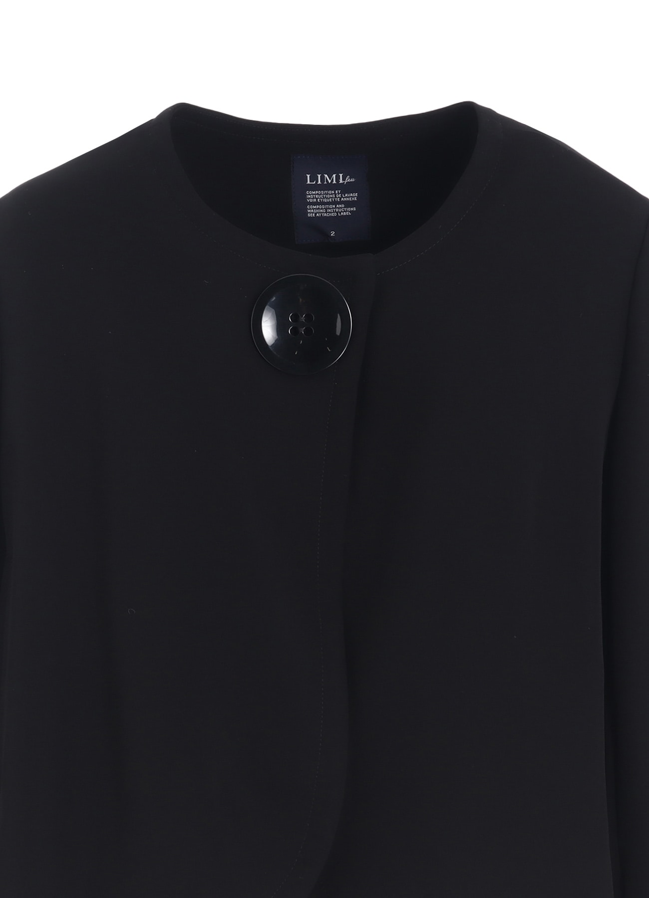 DOUBLE SATIN COLLARLESS JACKET