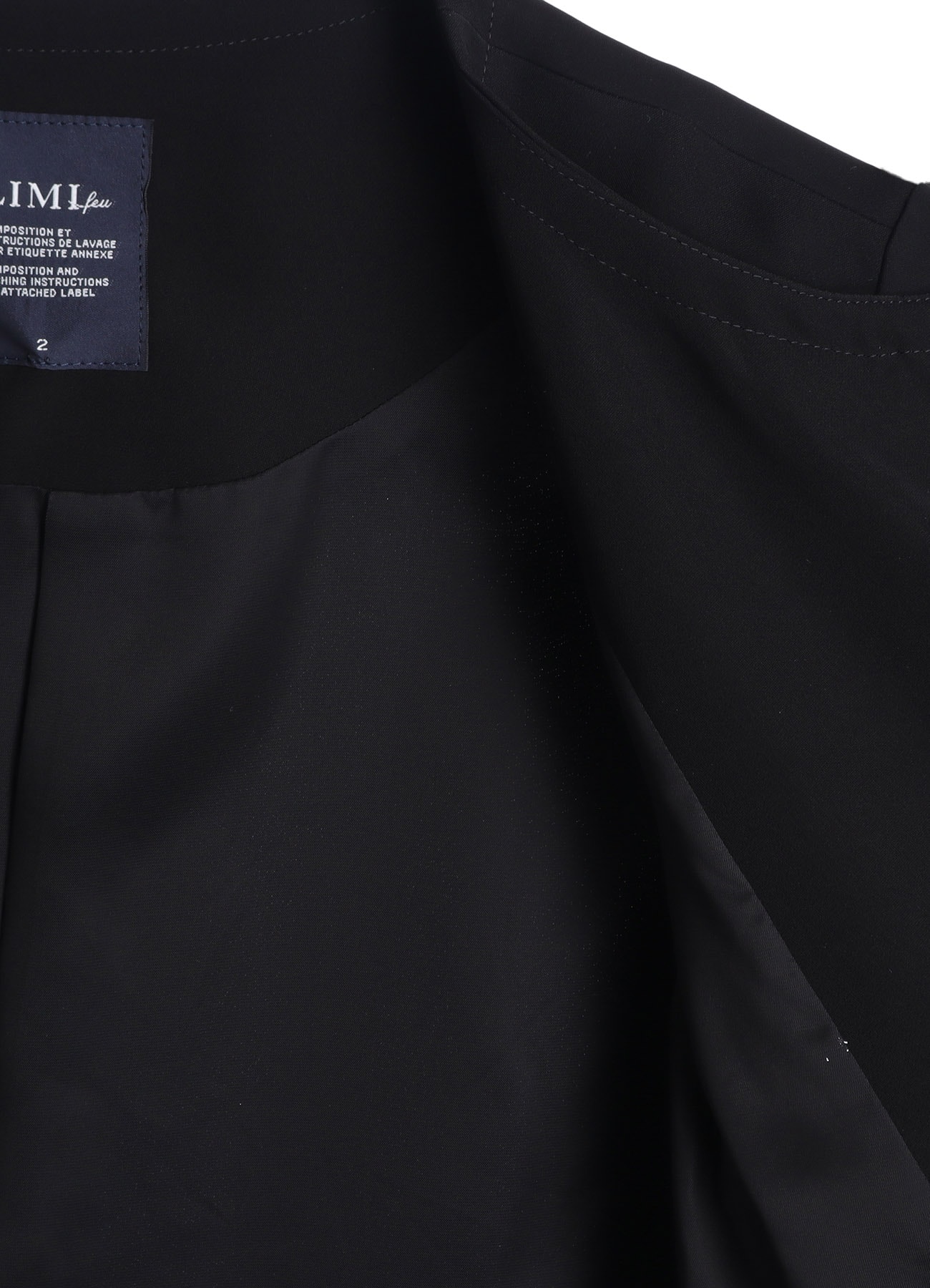 DOUBLE SATIN COLLARLESS JACKET