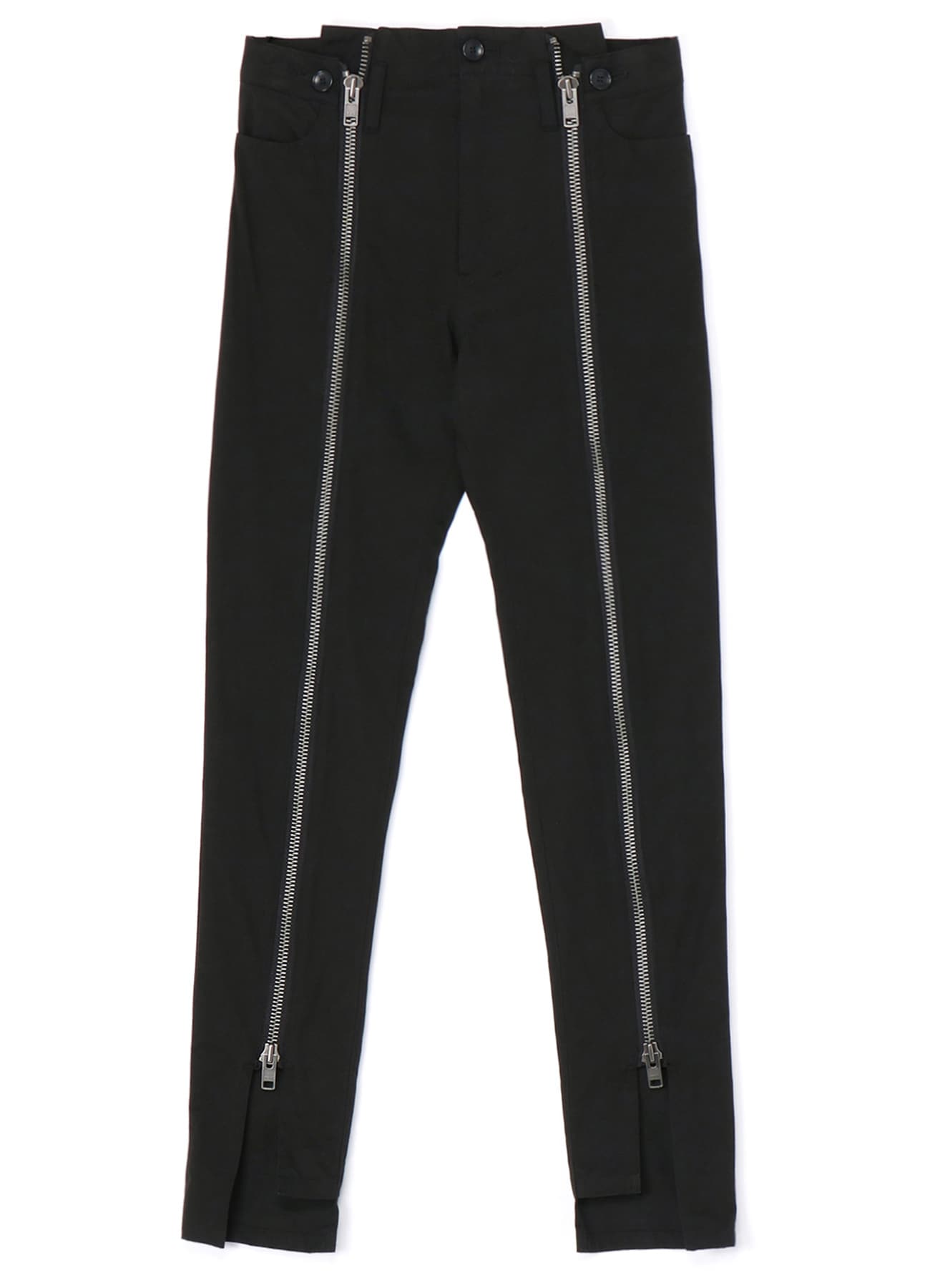 SLIM FIT PANTS WITH LEG ZIPPERS