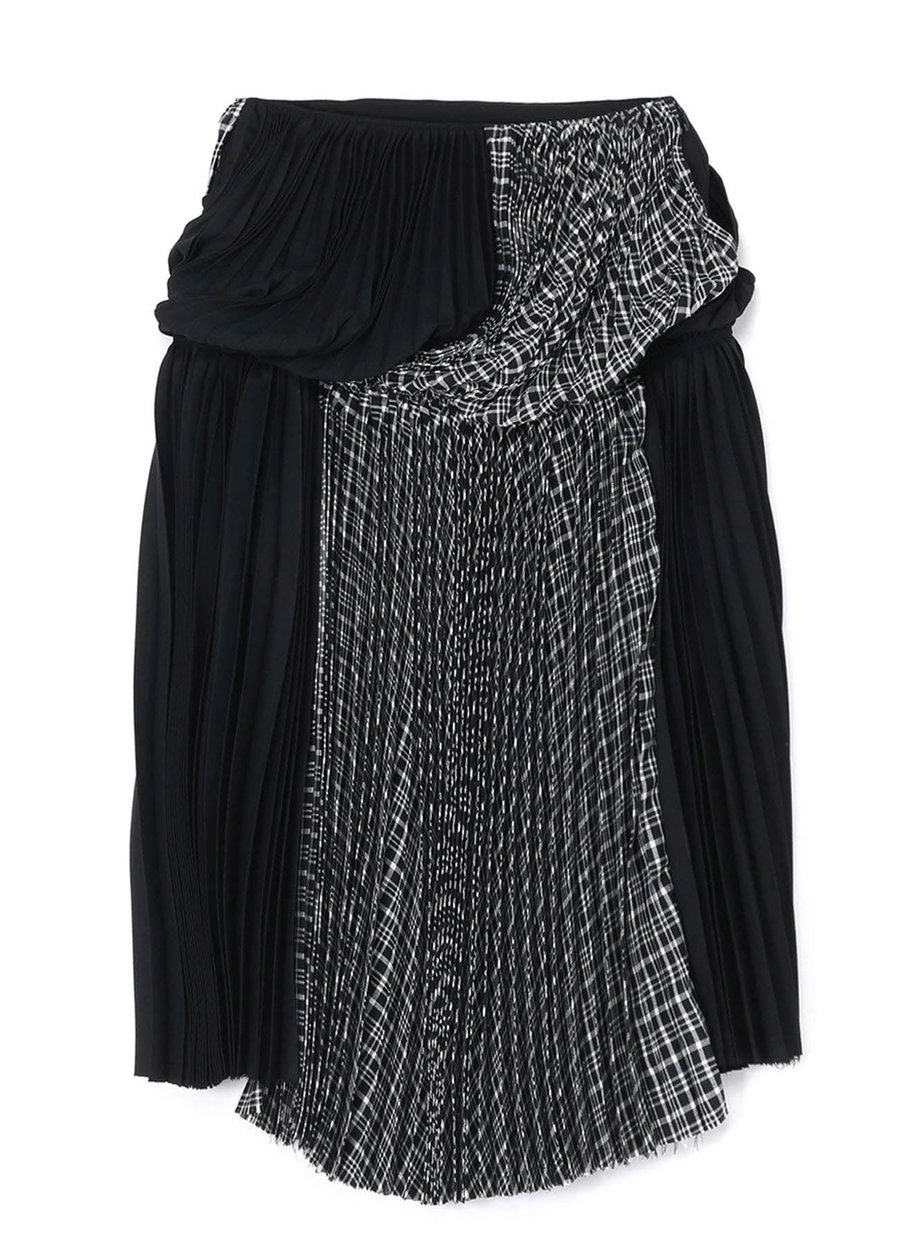 PLEATED SKIRT WITH TWISTED DESIGN(S BlackxBlack): Vintage 1.1｜THE 