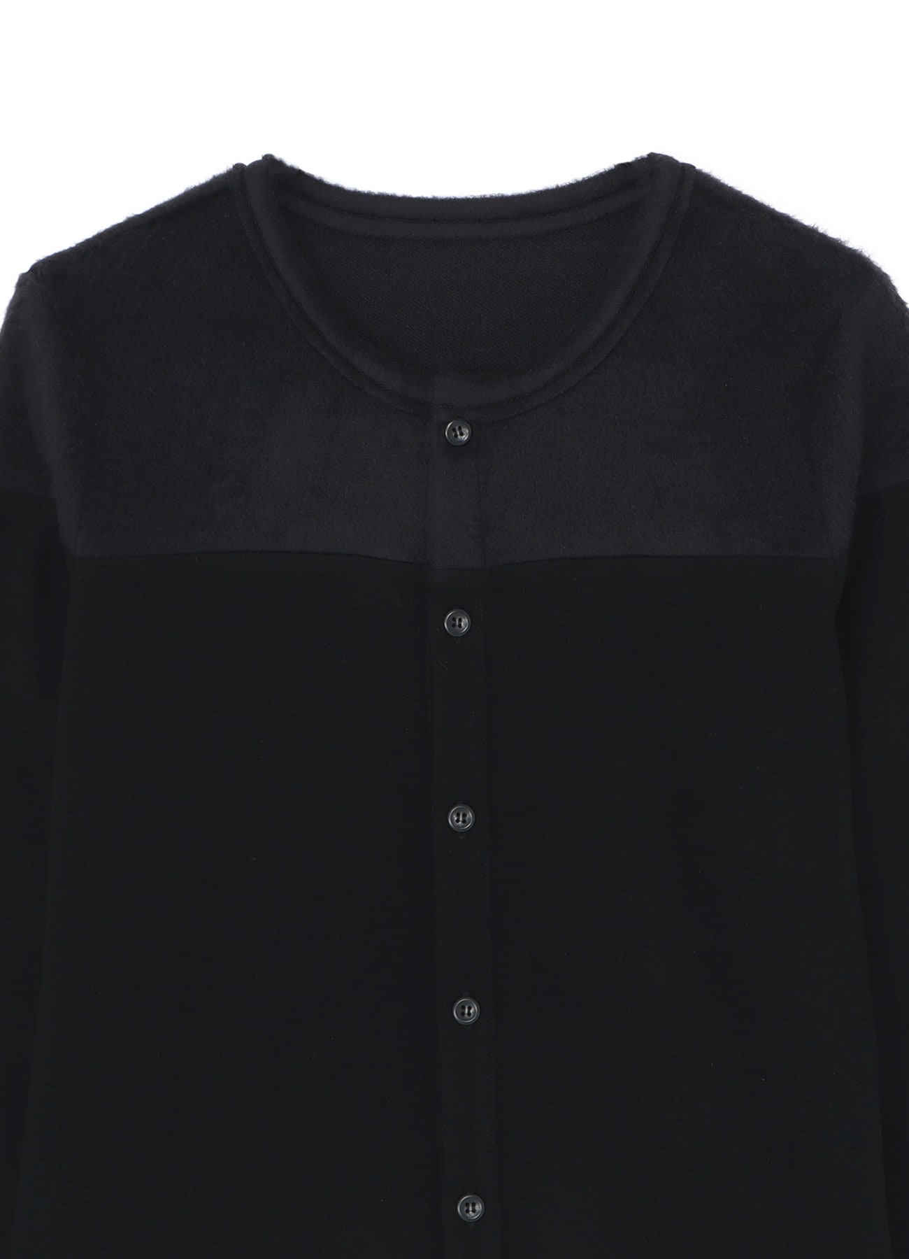 BRUSHED JERSEY PANELED CARDIGAN