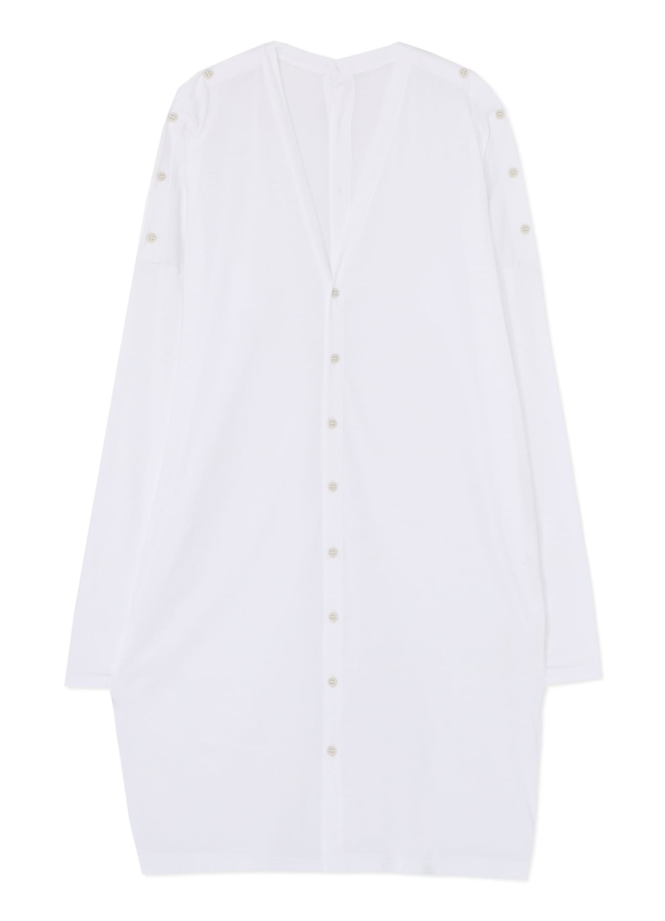 100/2 COTTON JERSEY CARDIGAN WITH BUTTON-UP SHOULDER SLITS